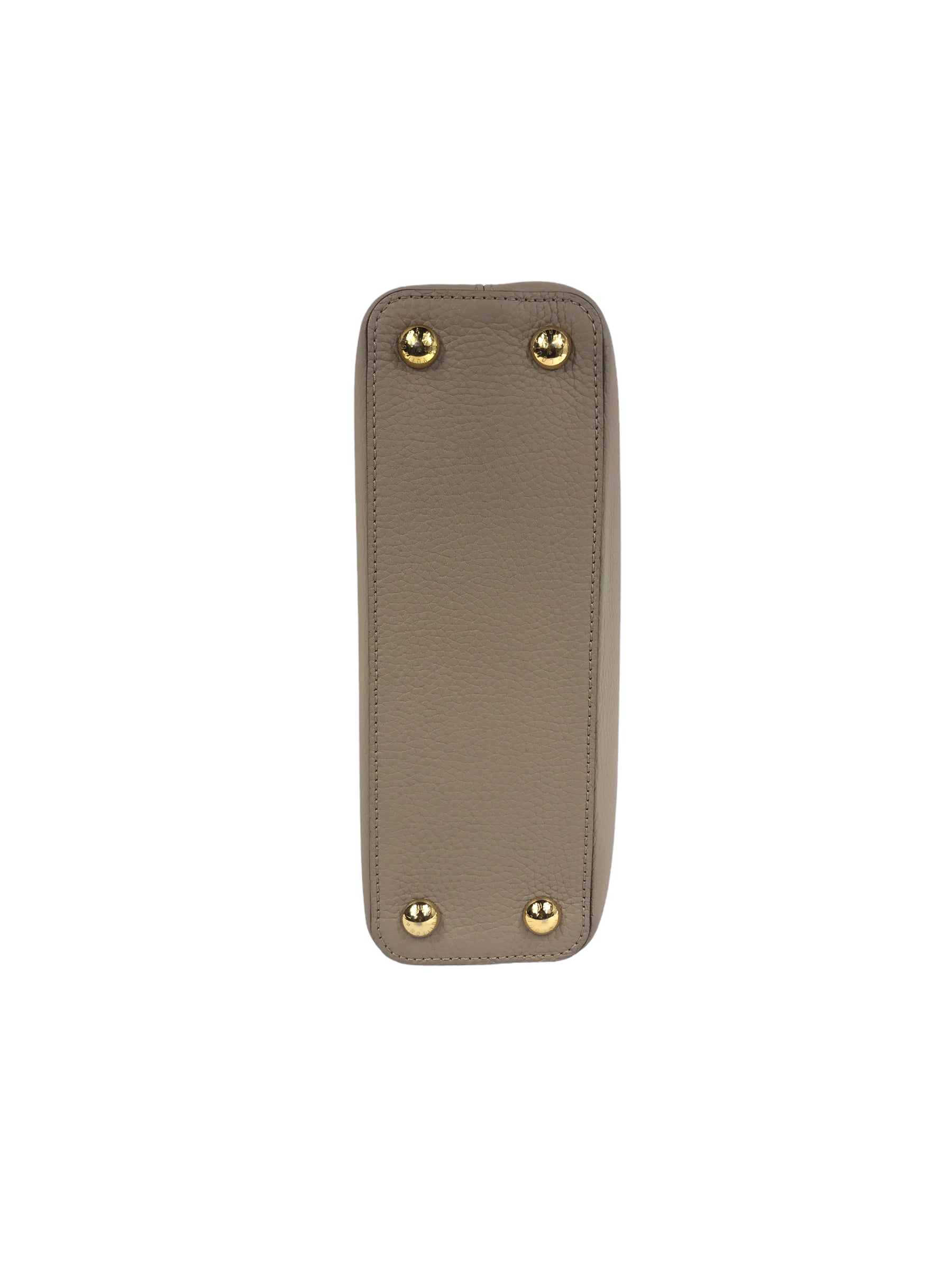 Light Beige Taurillon Capucines BB w/GHW