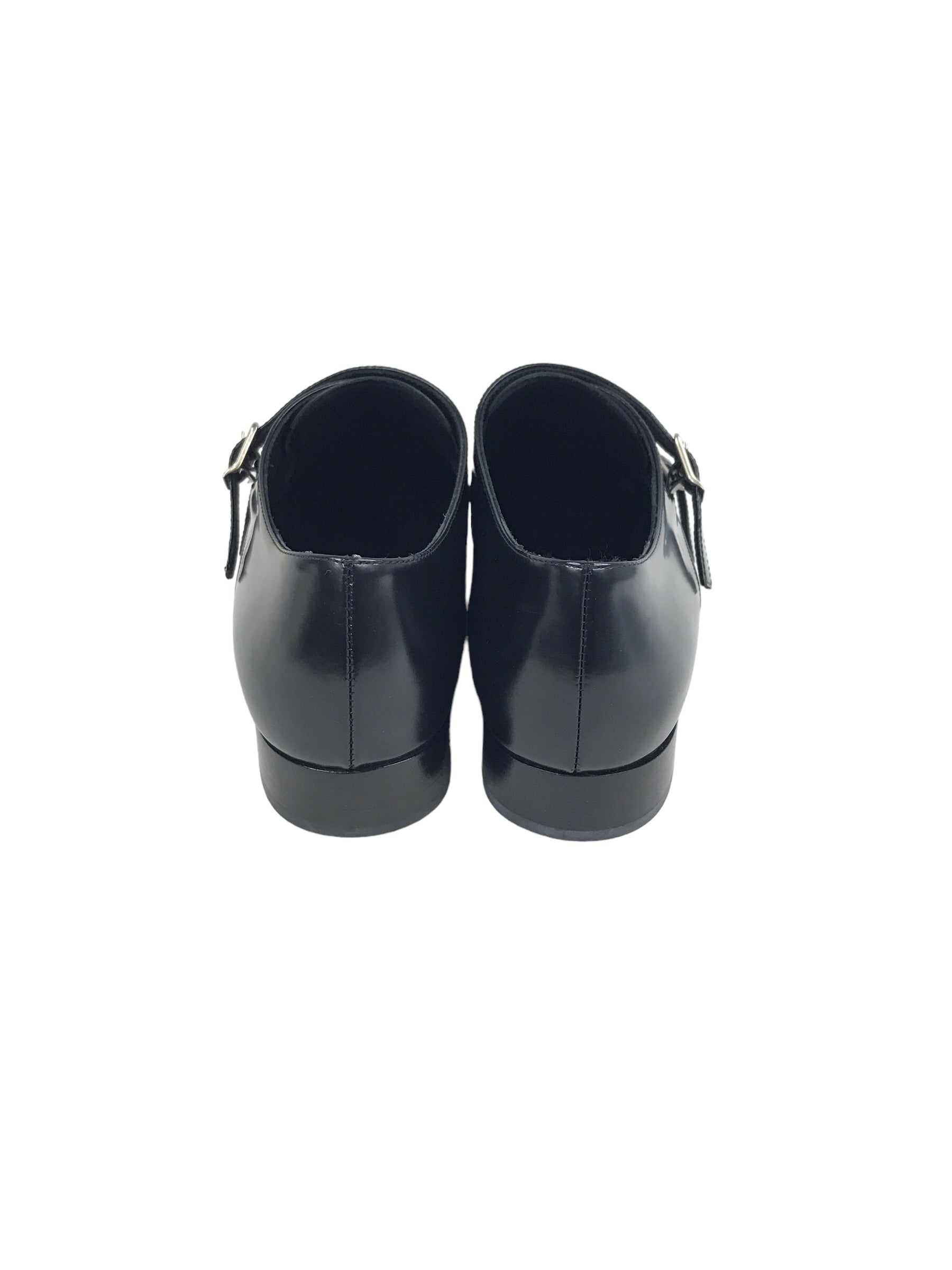 Black Leather Pointed Toe Loafers W/SHW