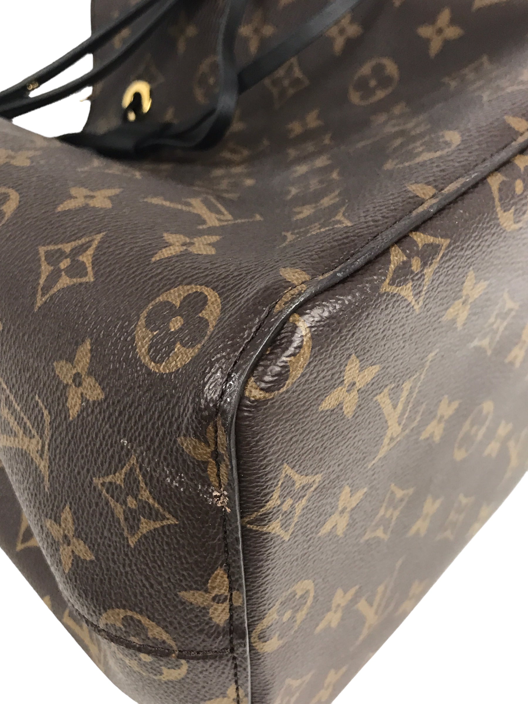 Monogram Coated Canvas Noir NeoNoe MM Bucket Bag w/GHW