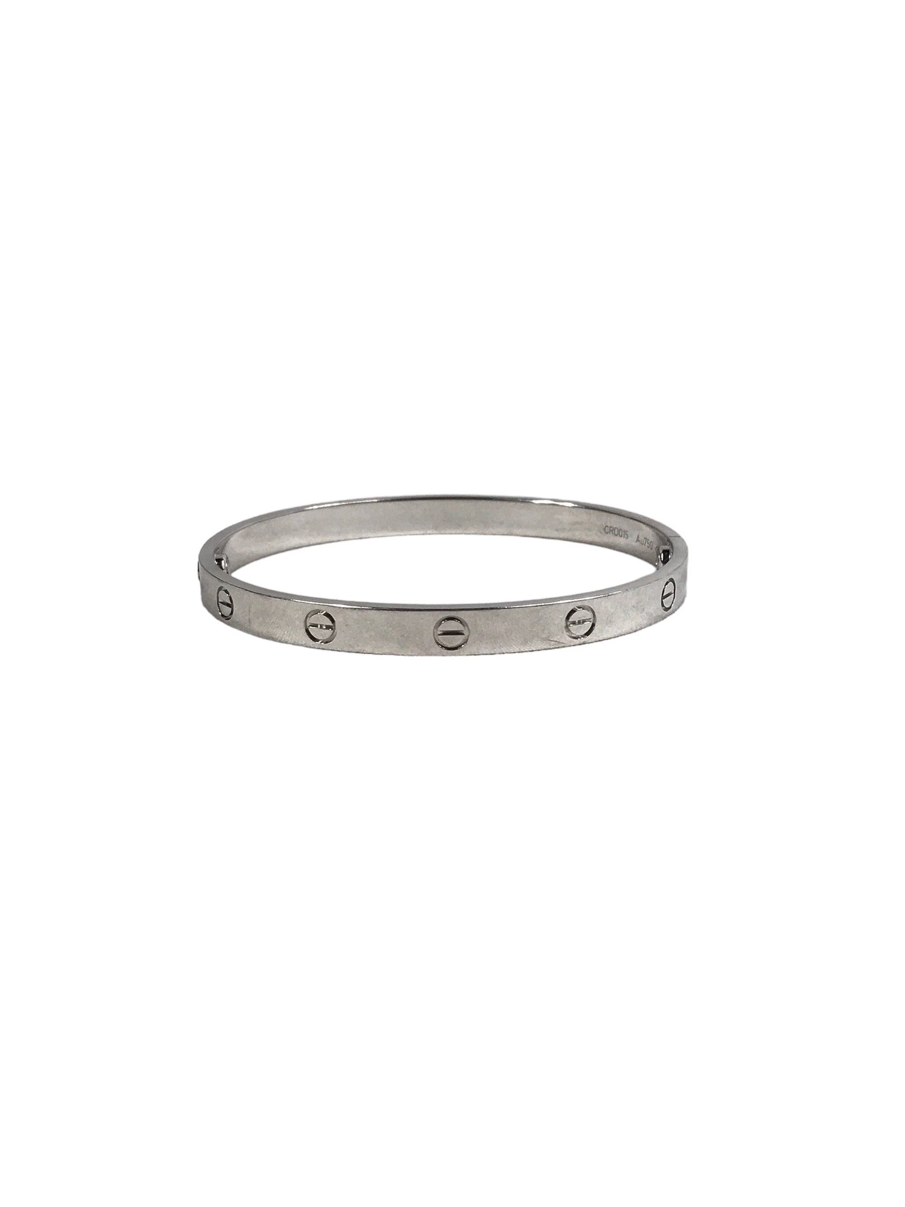 White Gold Love Bangle
