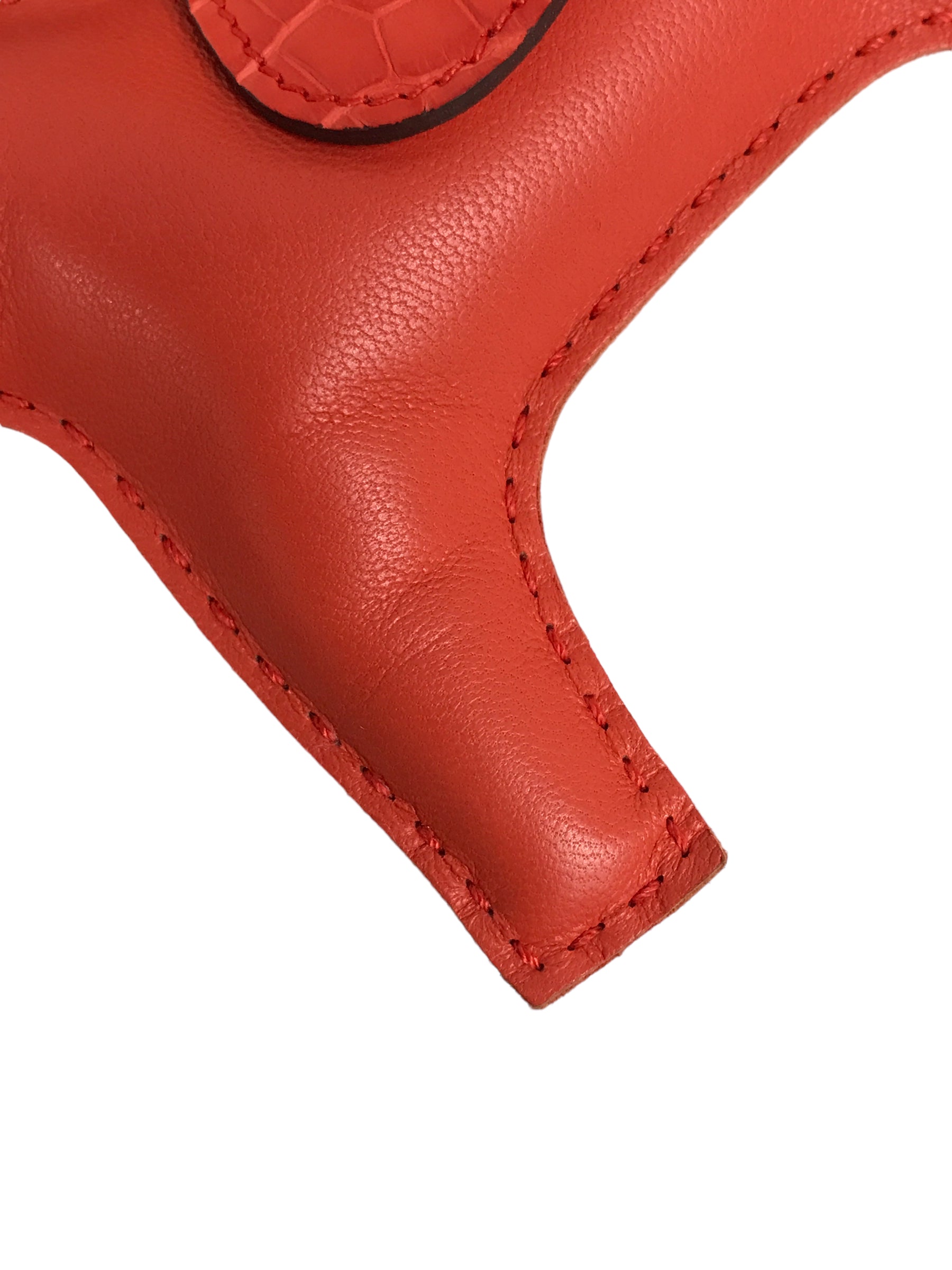 Poppy Lambskin/Alligator Mississippiensis Rodeo MM Charm