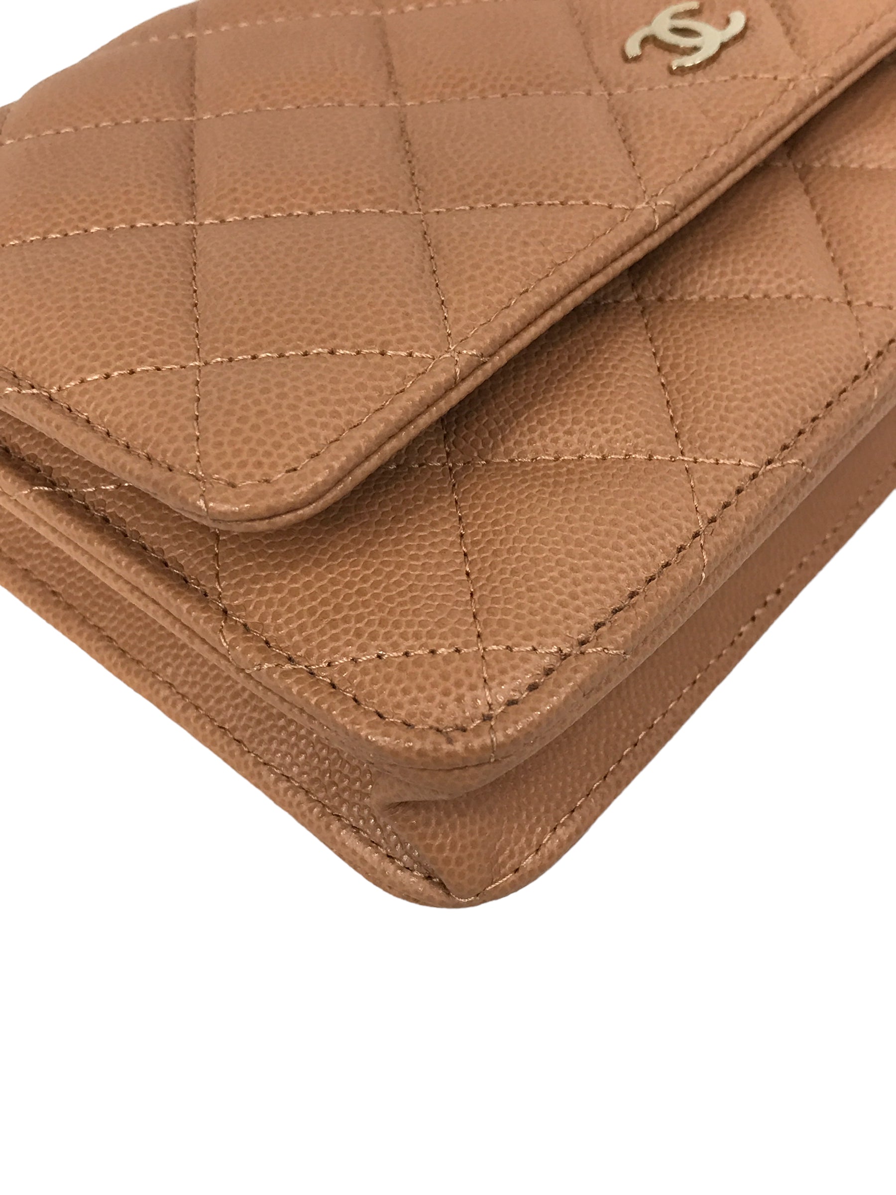 Caviar Beige Fonce Wallet On Chain w/LGHW