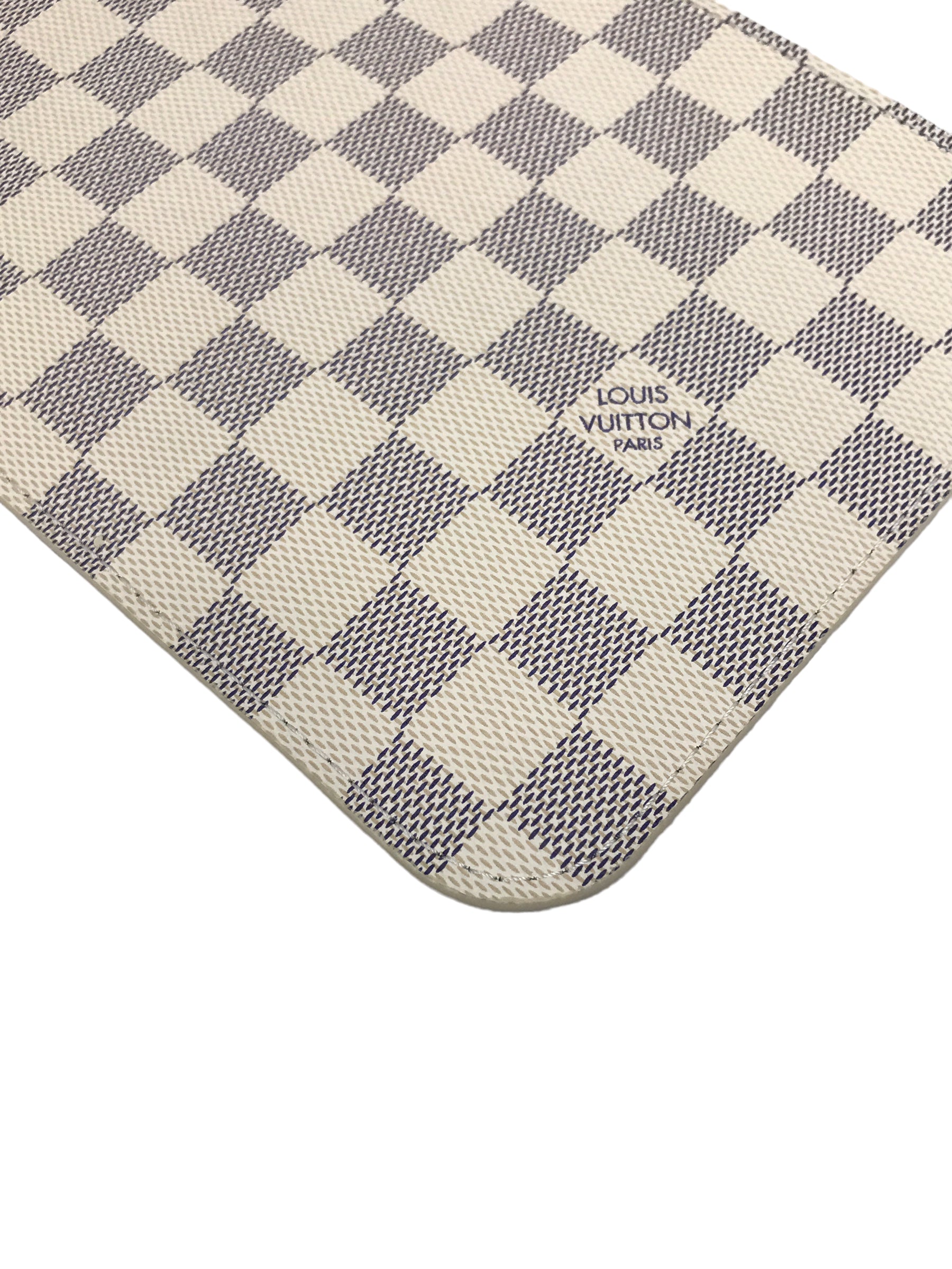 Damier Azur Coated Canvas Wristlet w/leather handle w/GHW