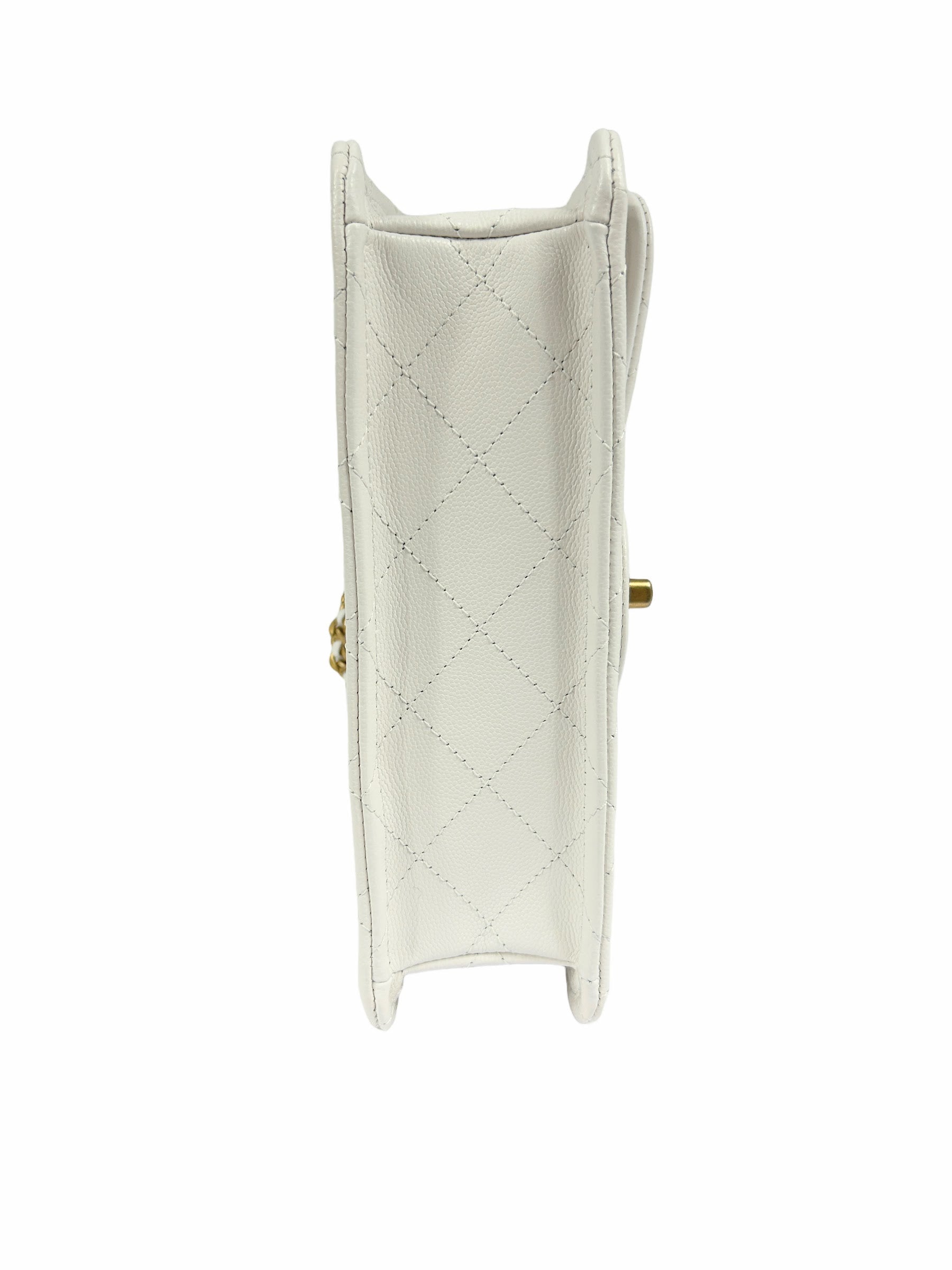 White Caviar CC Timeless Flap Bag w/AGHW