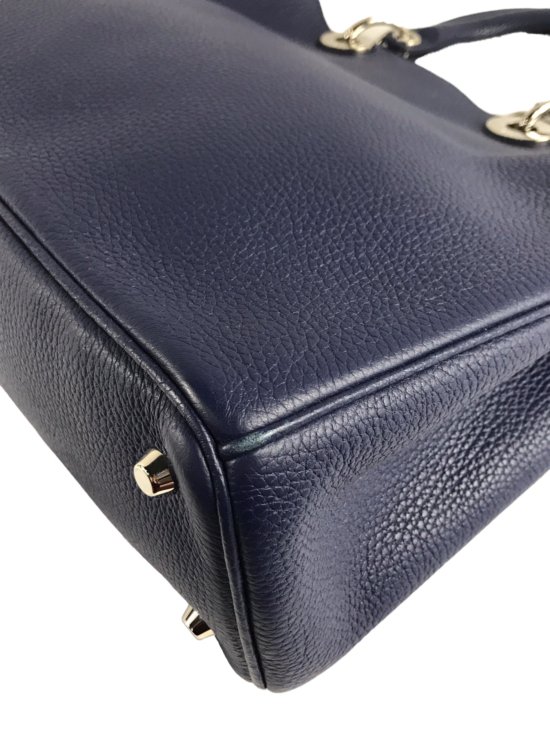 Cobalt Blue Grained Calfskin Large Diorissimo w/SHW