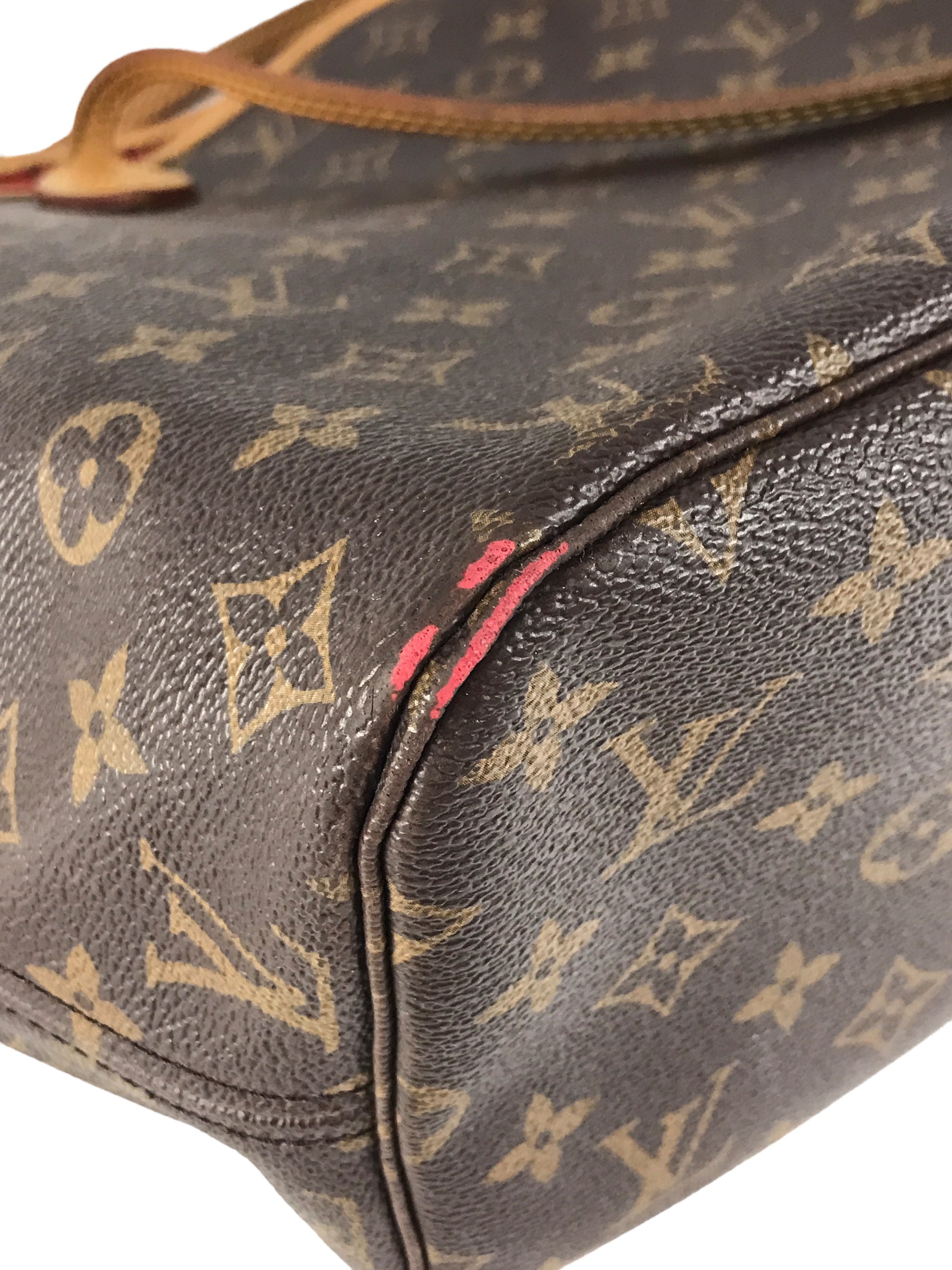 Monogram Neverfull MM Tote Bag w/GHW