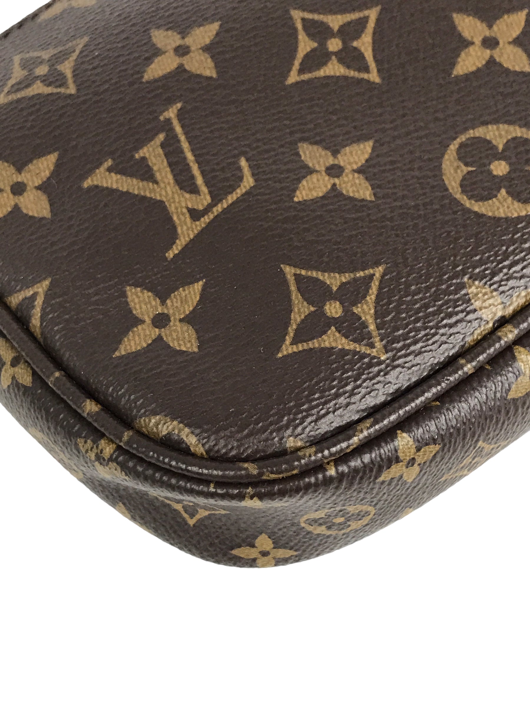 Monogram Coated Canvas Multi Pochette Khaki W/GHW