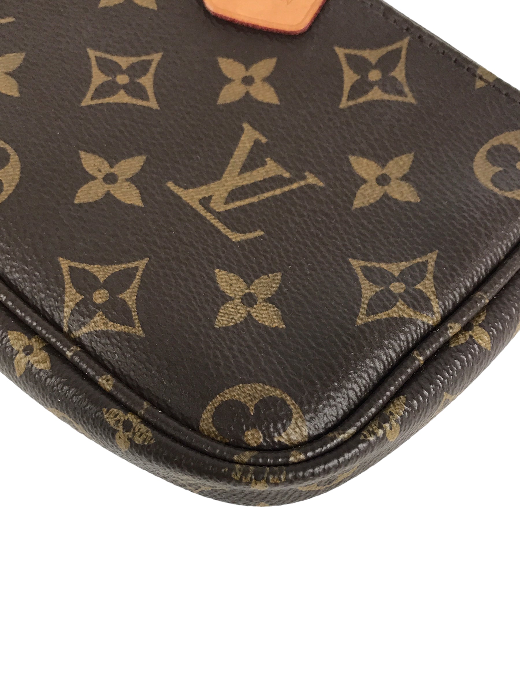Monogram Coated Canvas Multi Pochette Khaki W/GHW
