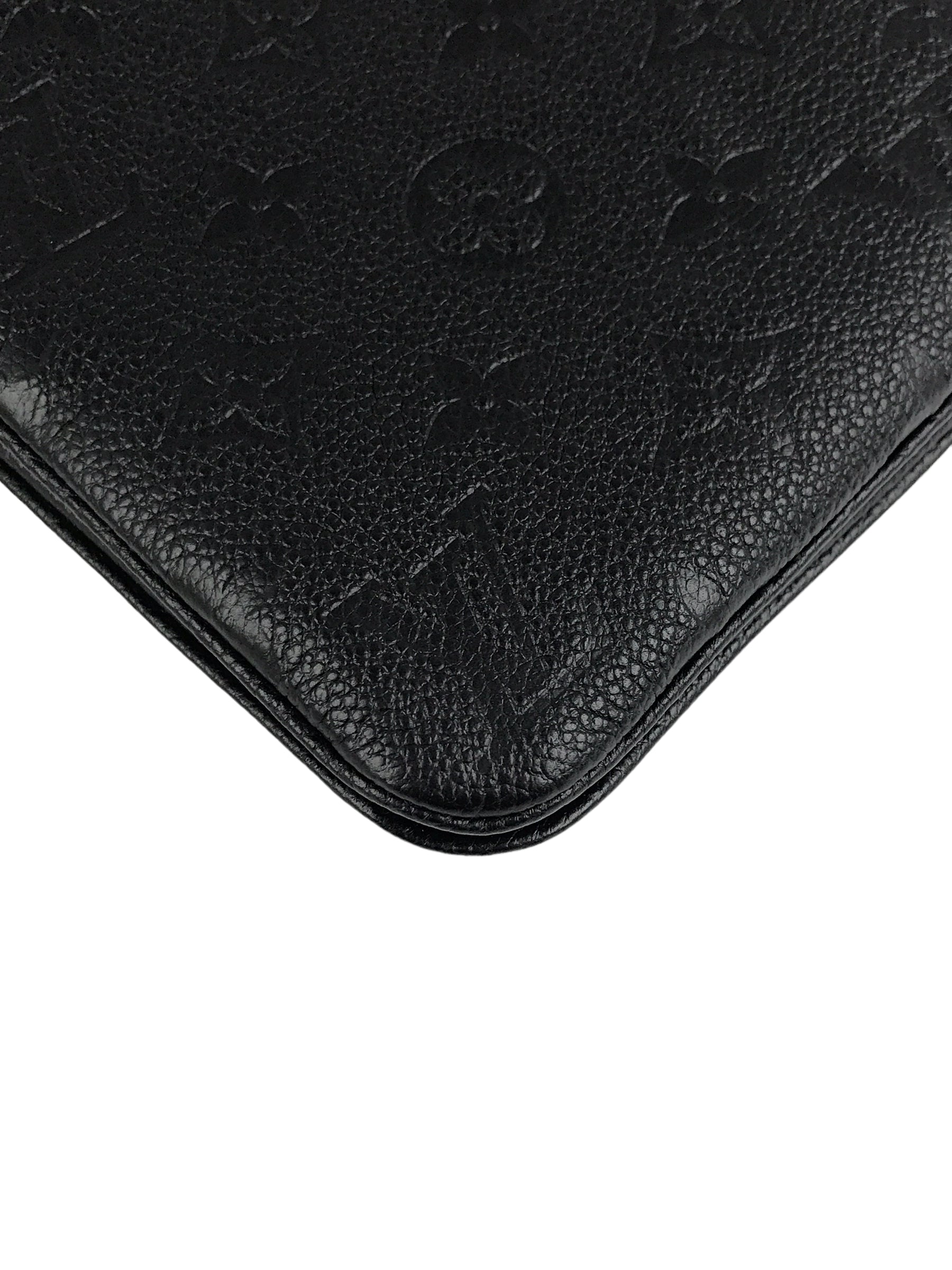 Black Monogram Empriente Leather Double Zip Pochette W/GHW