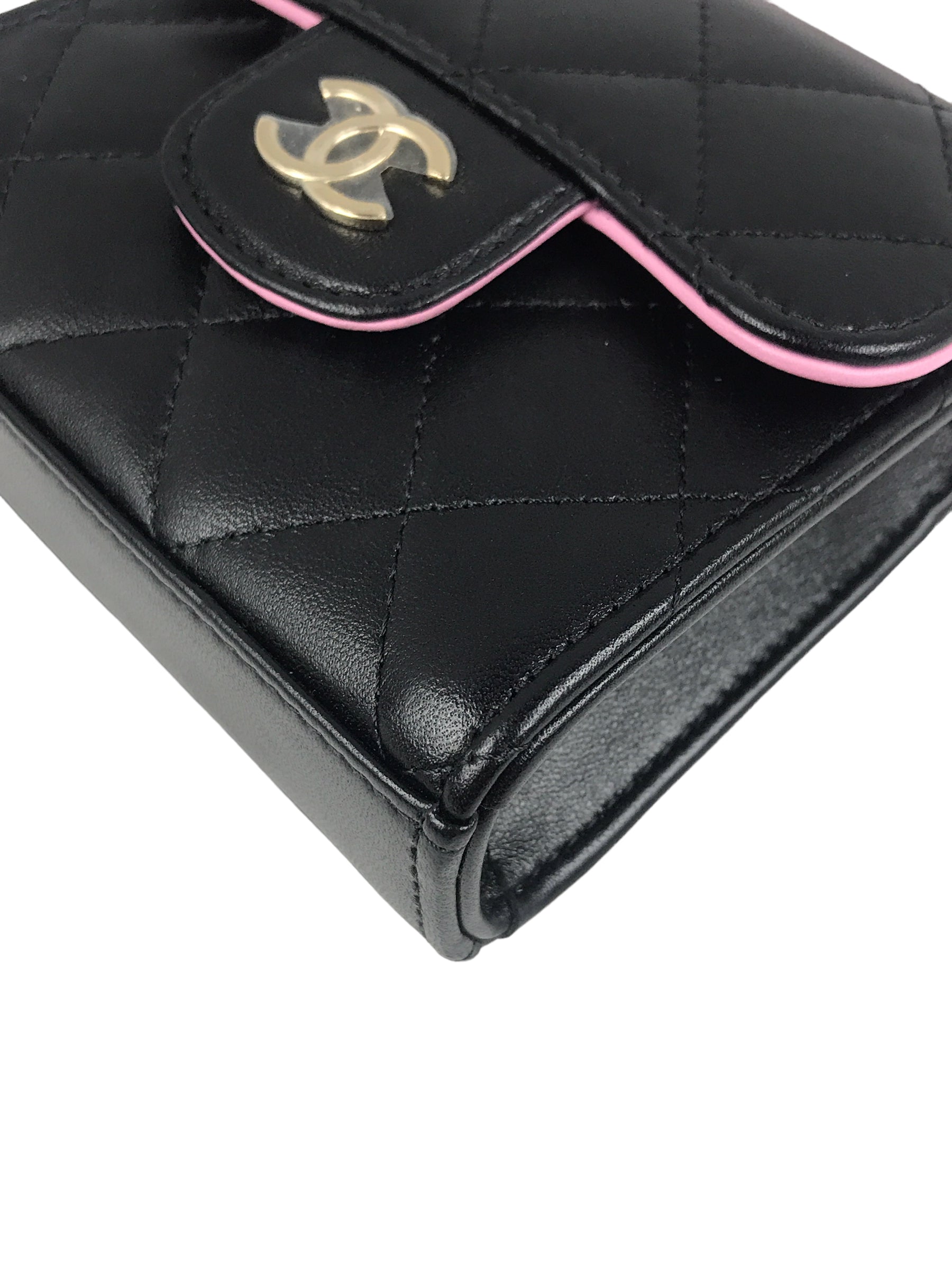 Black Quilted Lambskin Nano Classic Flap W/GHW