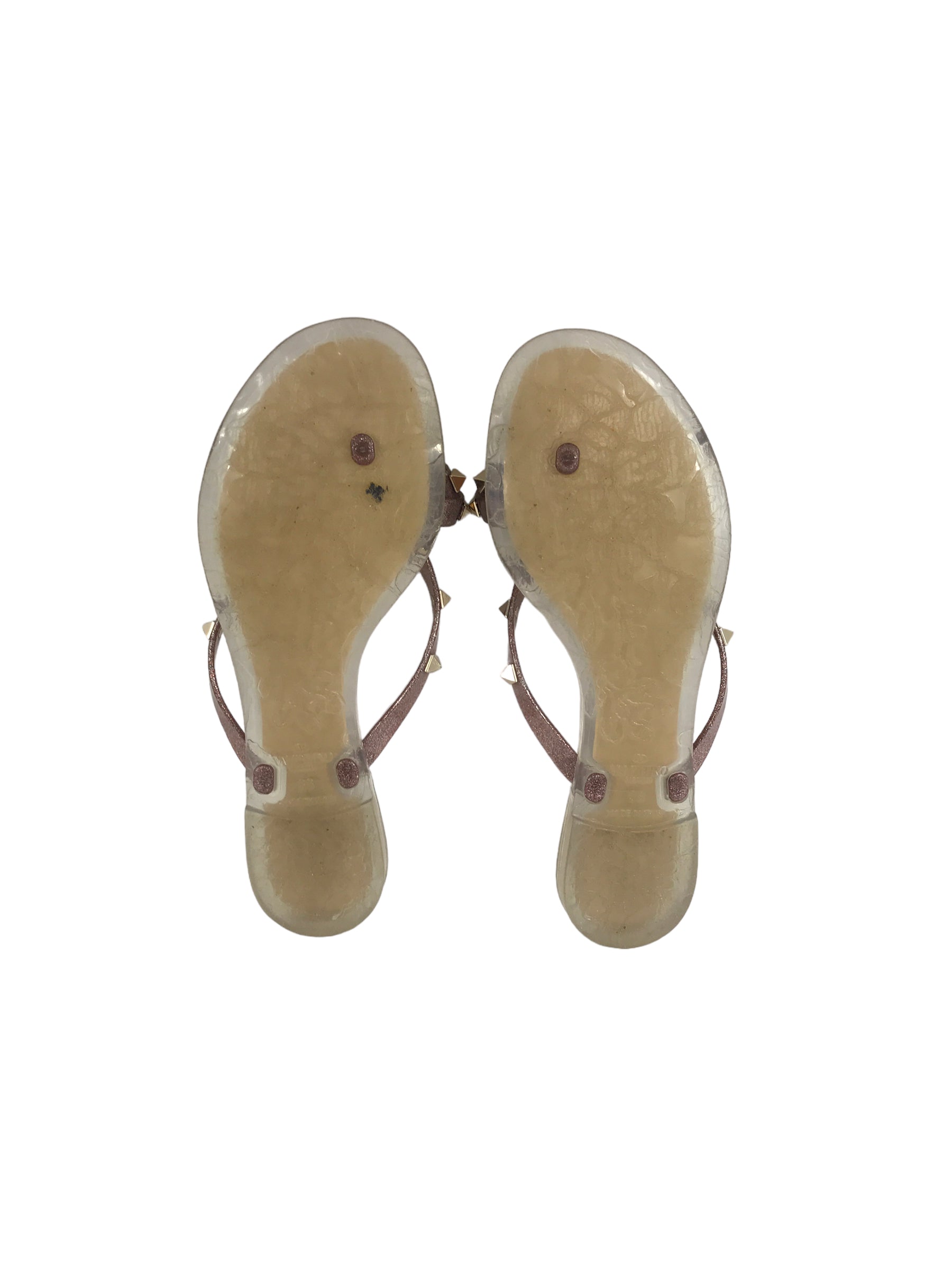Sparkle Jelly Bow Rockstud Thongs W/GHW
