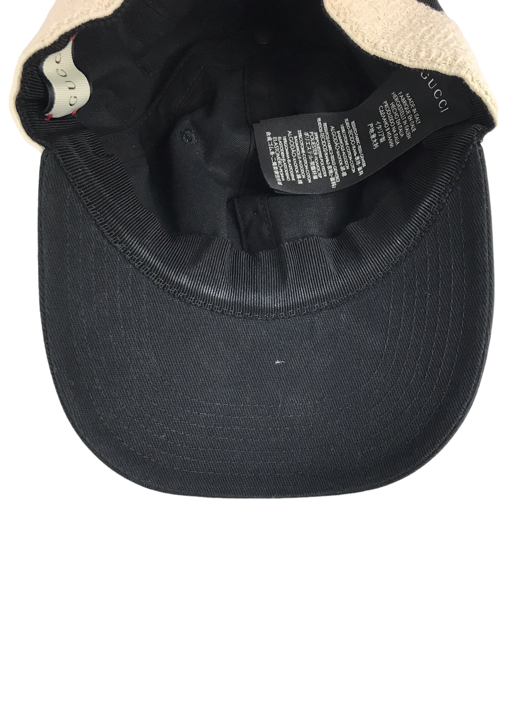 Black Cotton Logo Print Baseball Cap