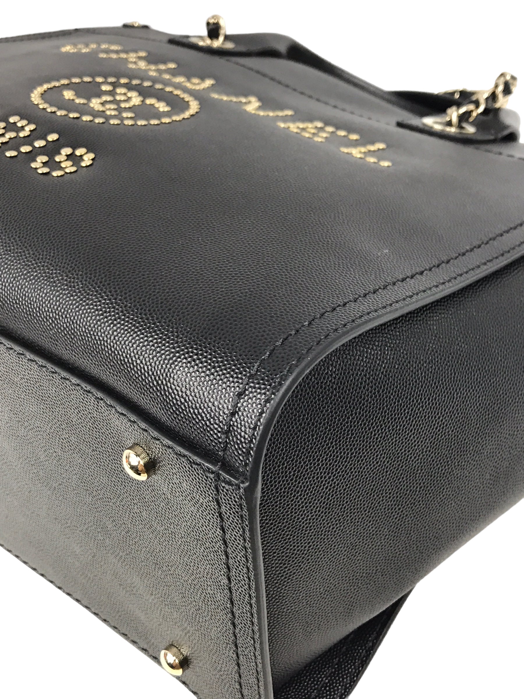 Black Caviar Leather Small Studded Deauville W/LGHW-ON LAYAWAY