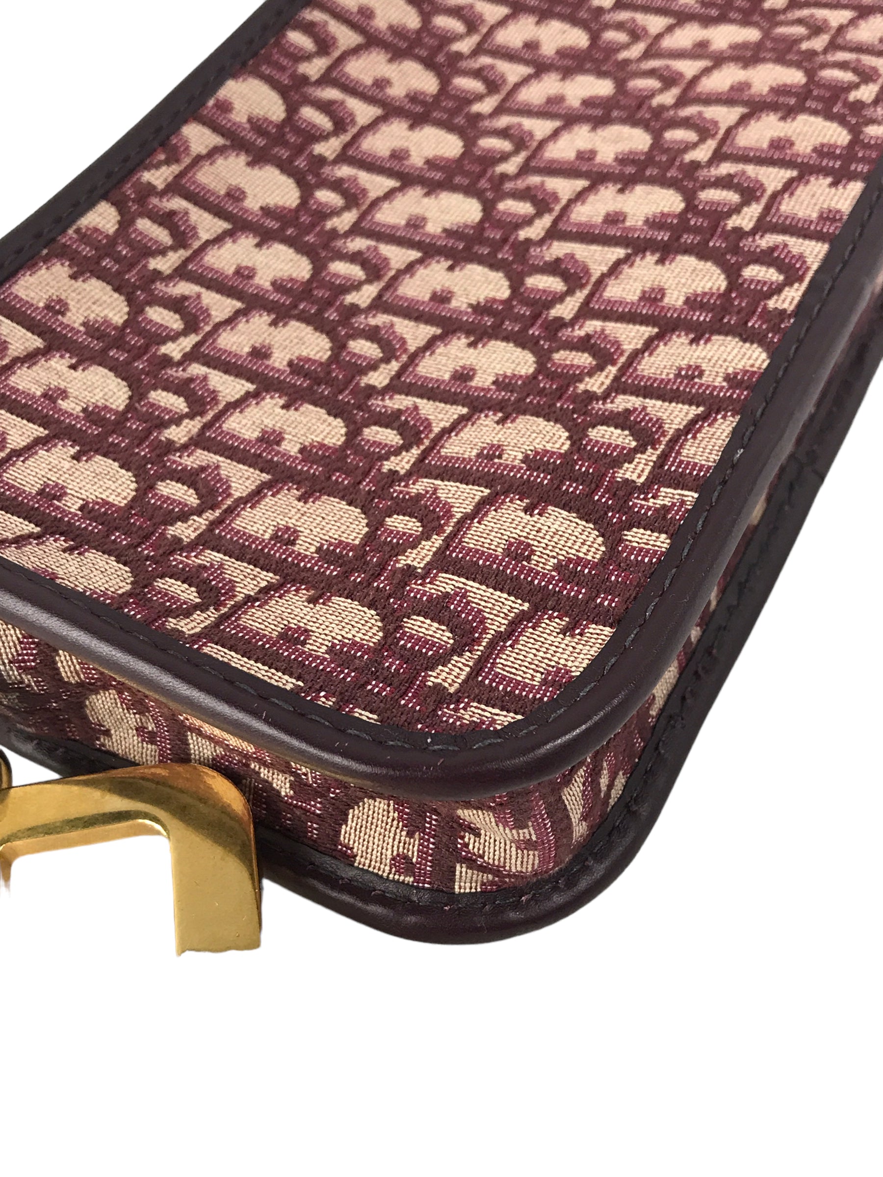 Burgundy Oblique Canvas Diorquake Clutch w/AGHW-ON LAYAWAY