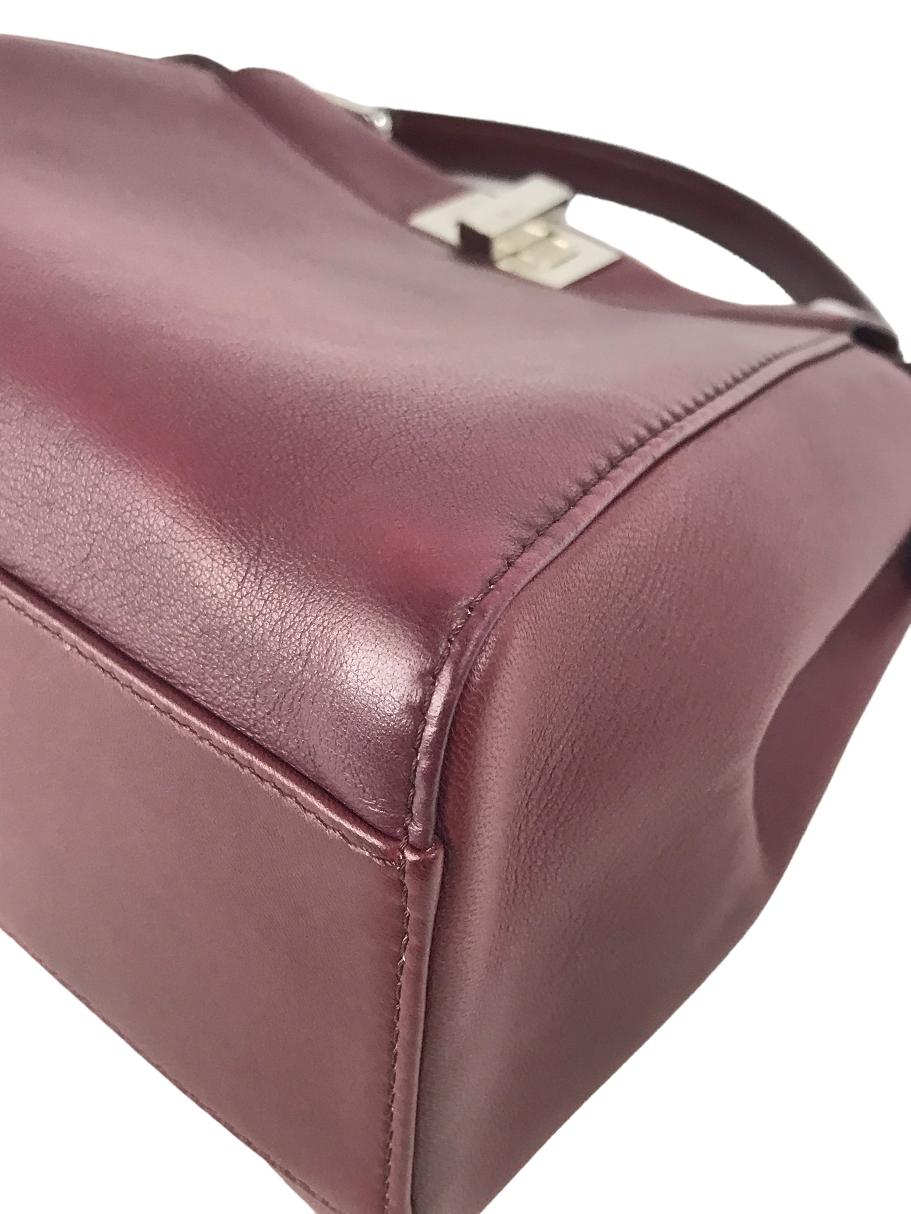 Burgundy Mini Peekaboo w/ removable monogram coated canvas peekaboo defender case w/SHW