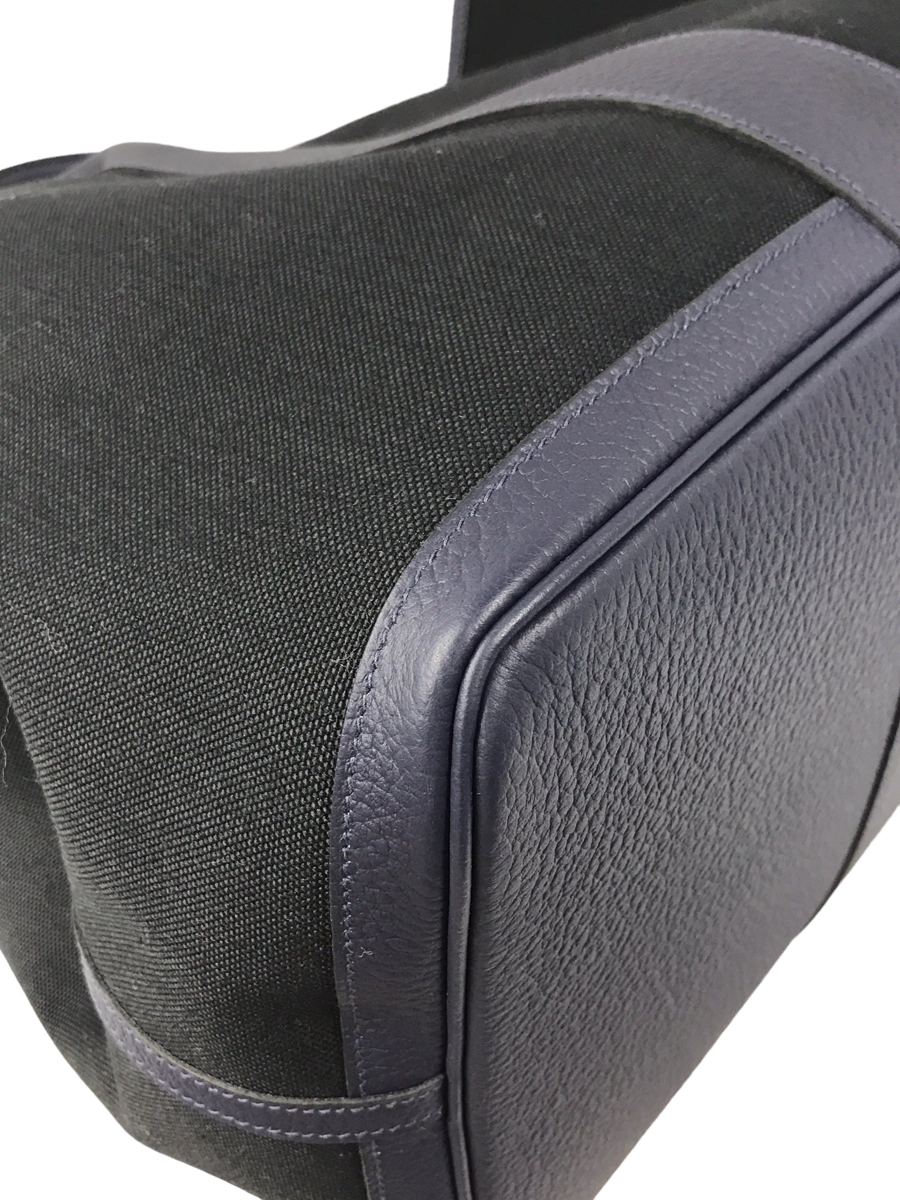 Black Toile Militaire and Navy Negonda Leather Garden Party 49 Tote w/PHW