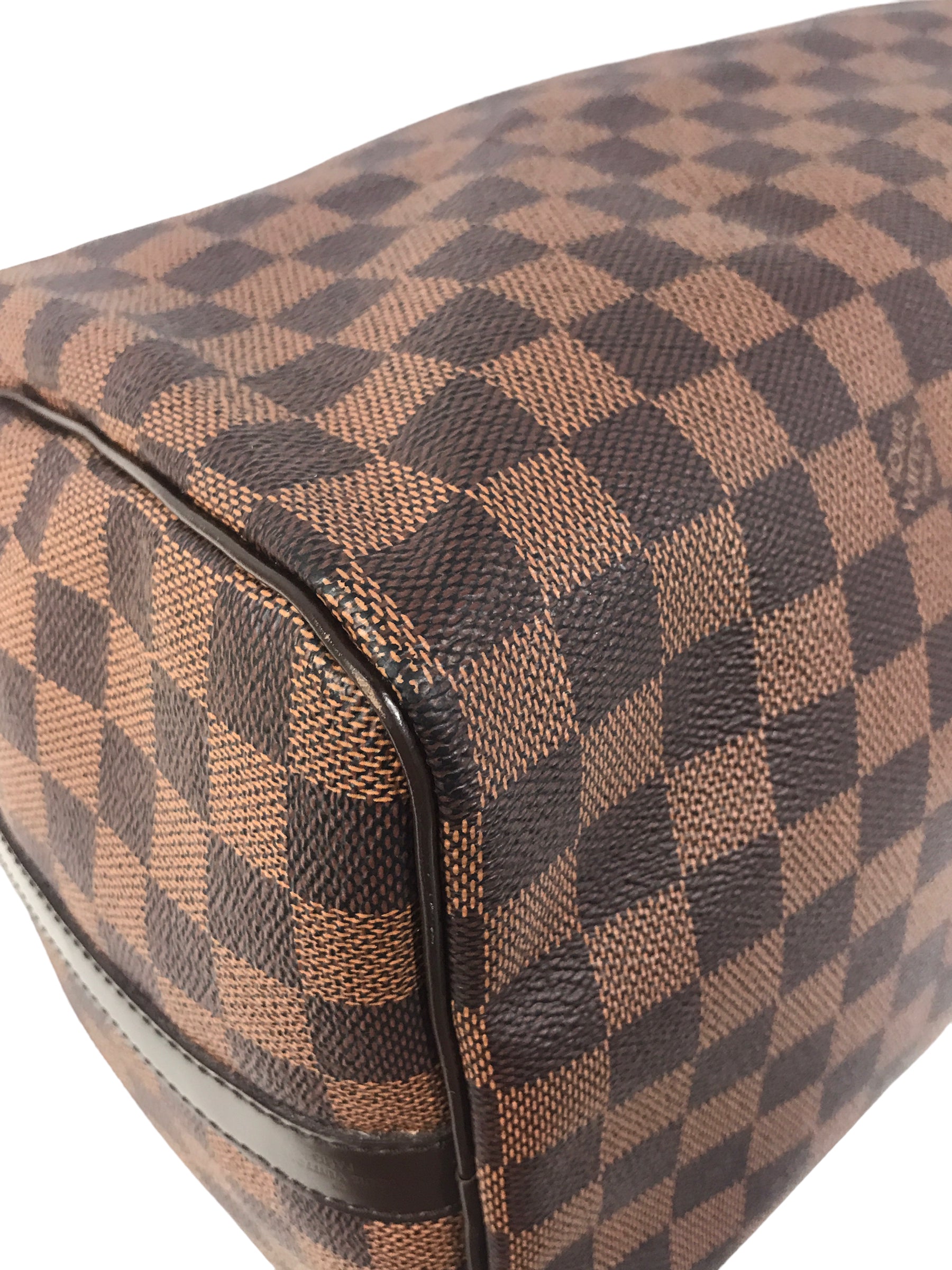 Monogram Coated Canvas Damier Ebene Speedy Bandouliere 35 w/GHW