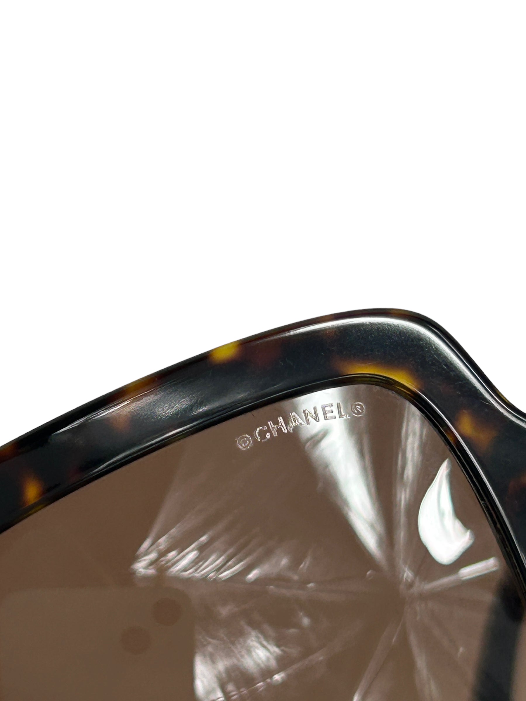 Brown Tortoise Acetate Square Frame Sunglasses