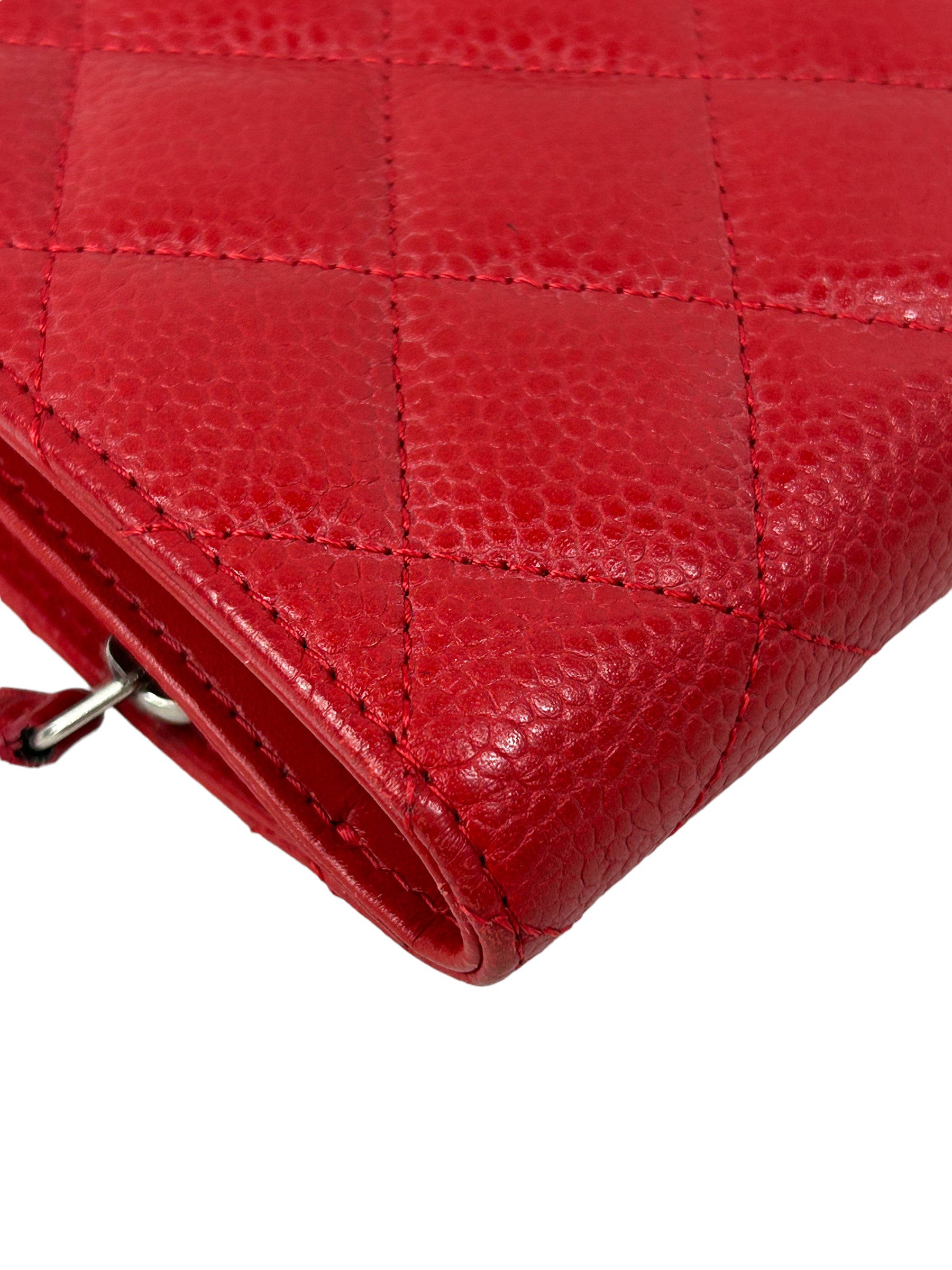Red Caviar Bifold French Wallet w/SHW