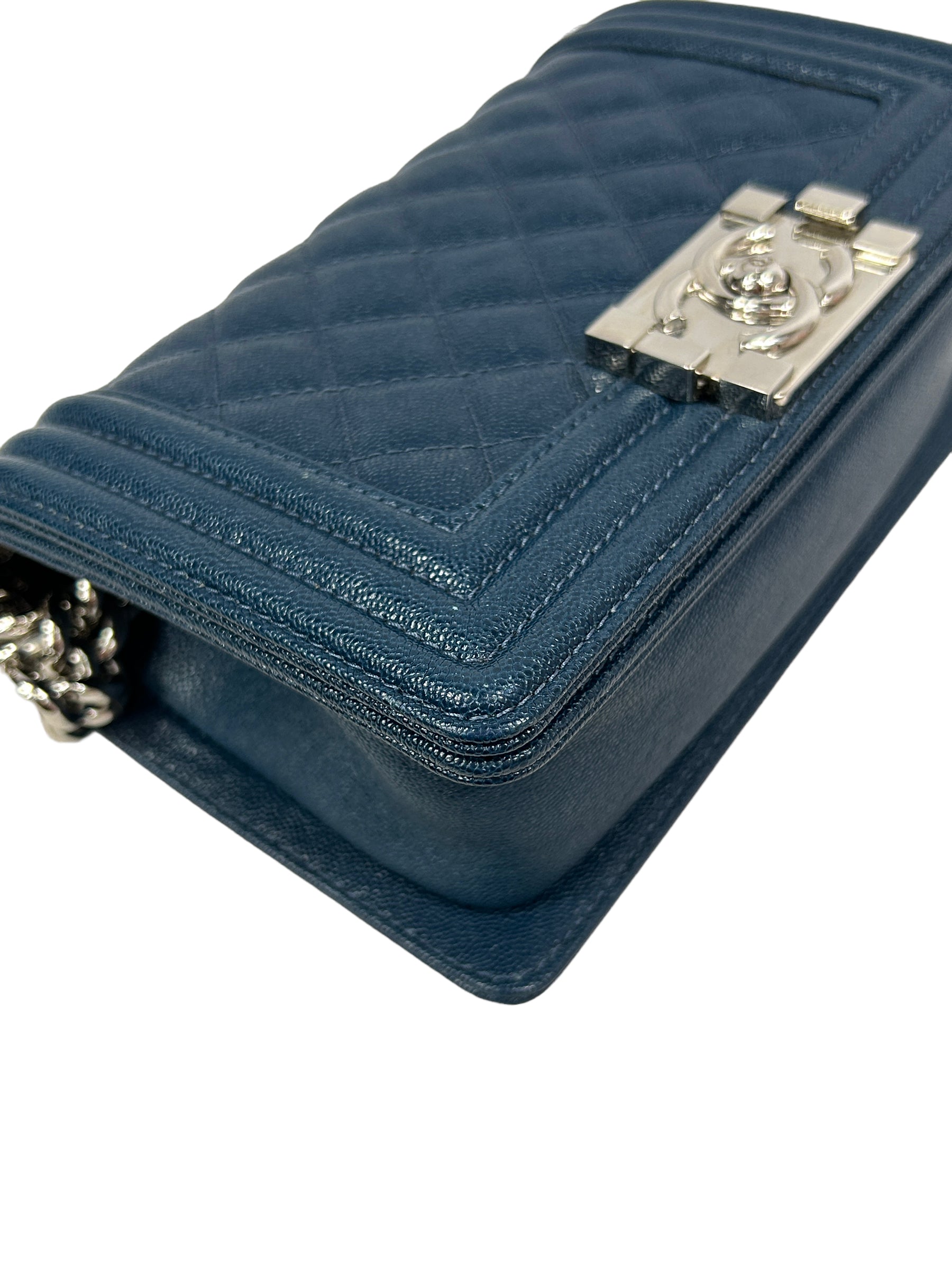Blue Caviar Quilted Small Boy Bag w/SHW