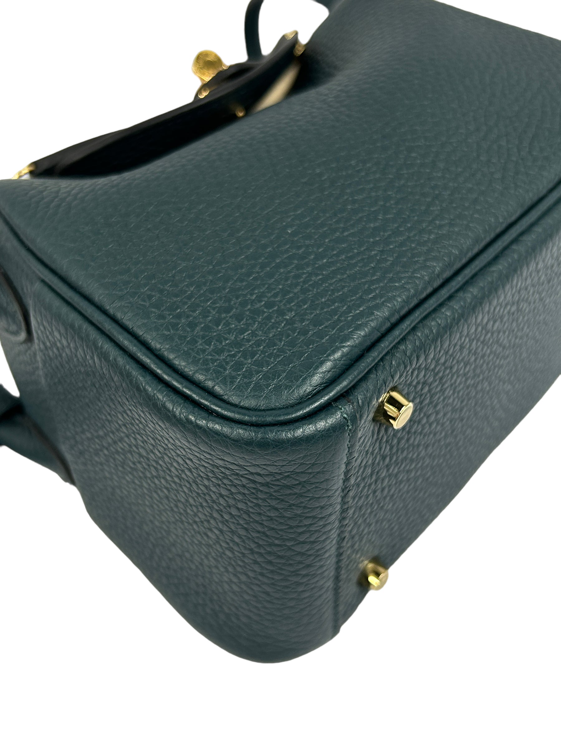 Vert Cypress Clemence leather Mini Lindy w/GHW