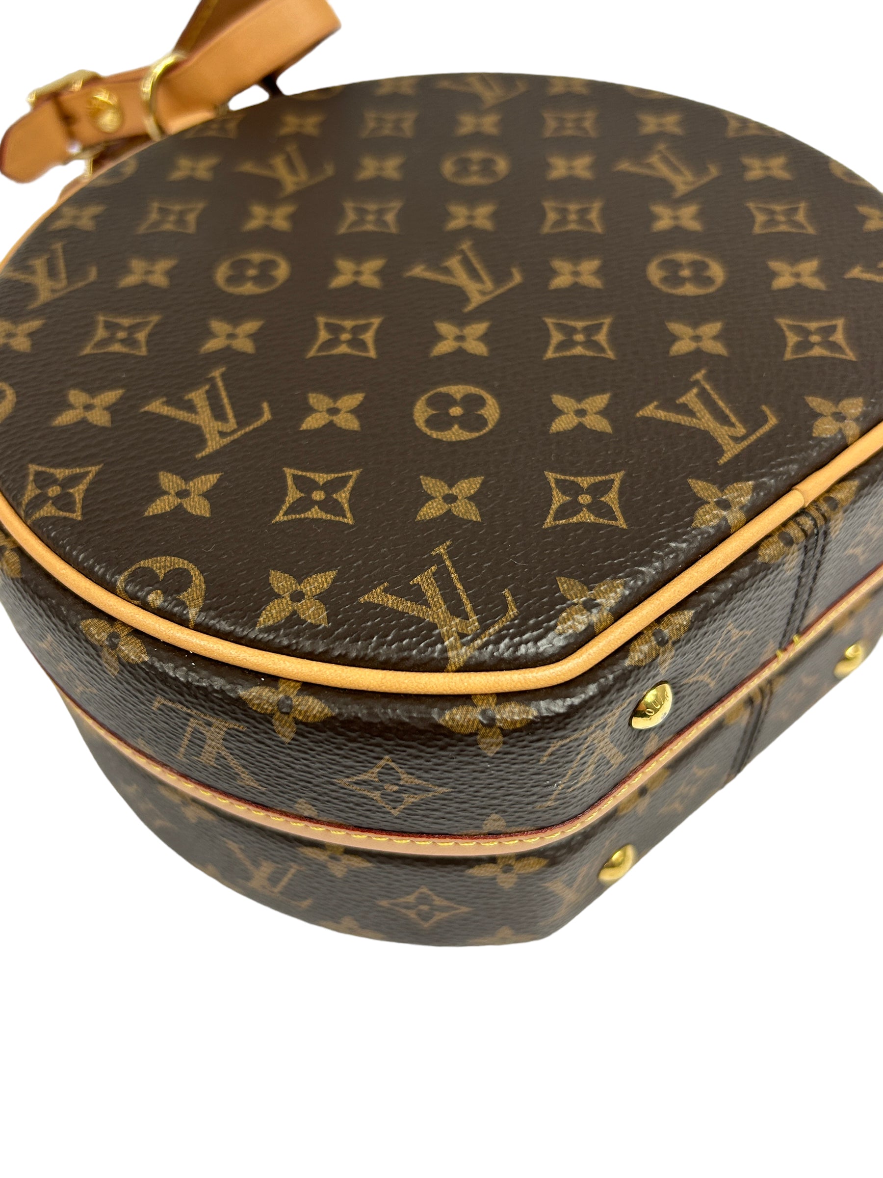 Monogram Coated Canvas Petite Boite Chapeau w/GHW