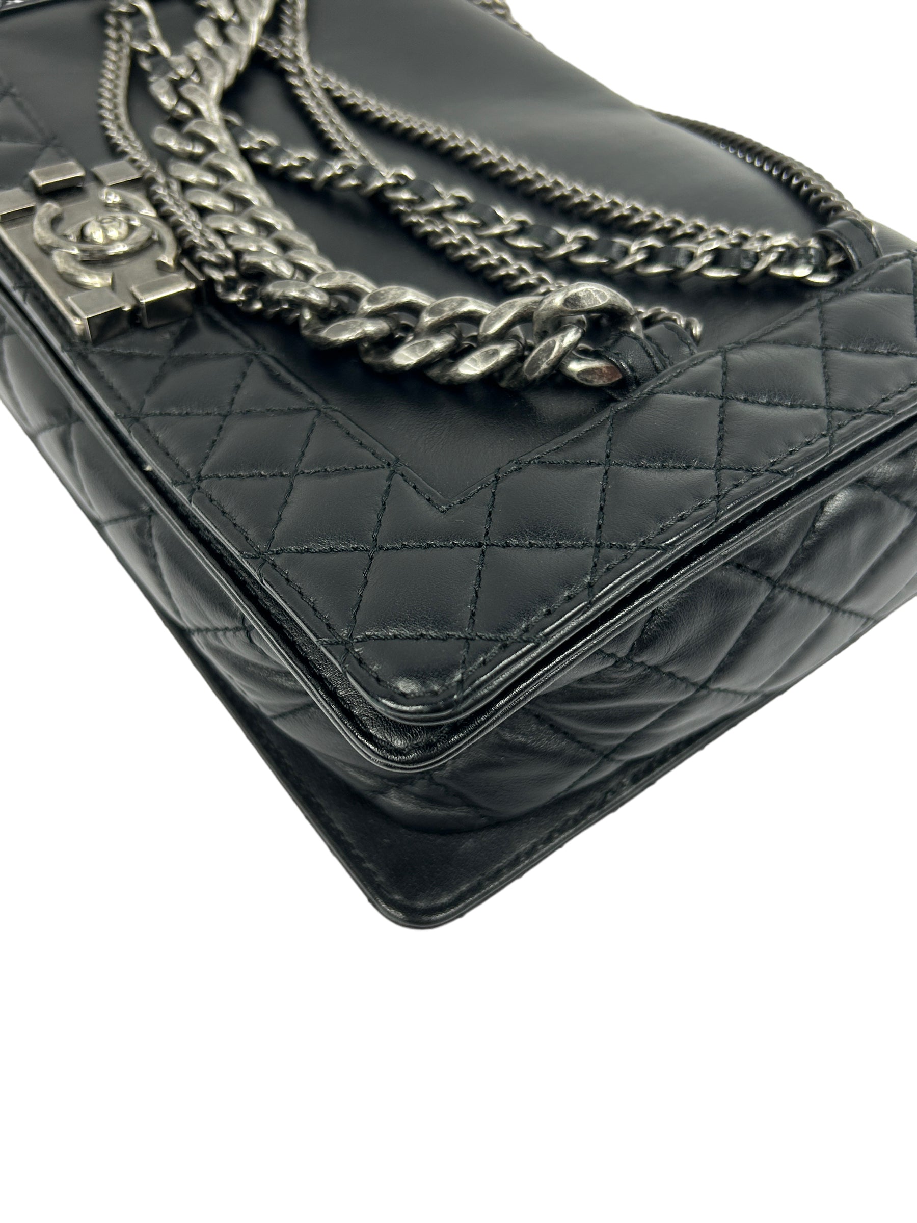 Paris Enchained Medium Calfskin Leather Boy Bag w/RHW