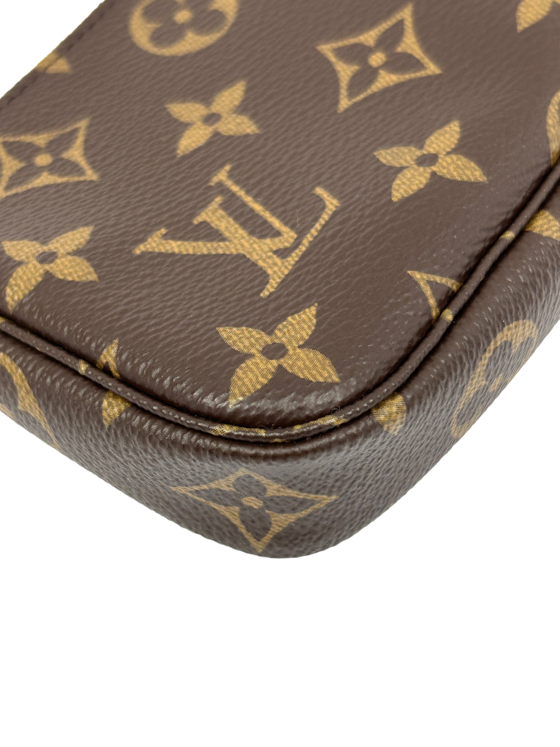 Monogram Coated Canvas Mini Pochette Accessories w/GHW