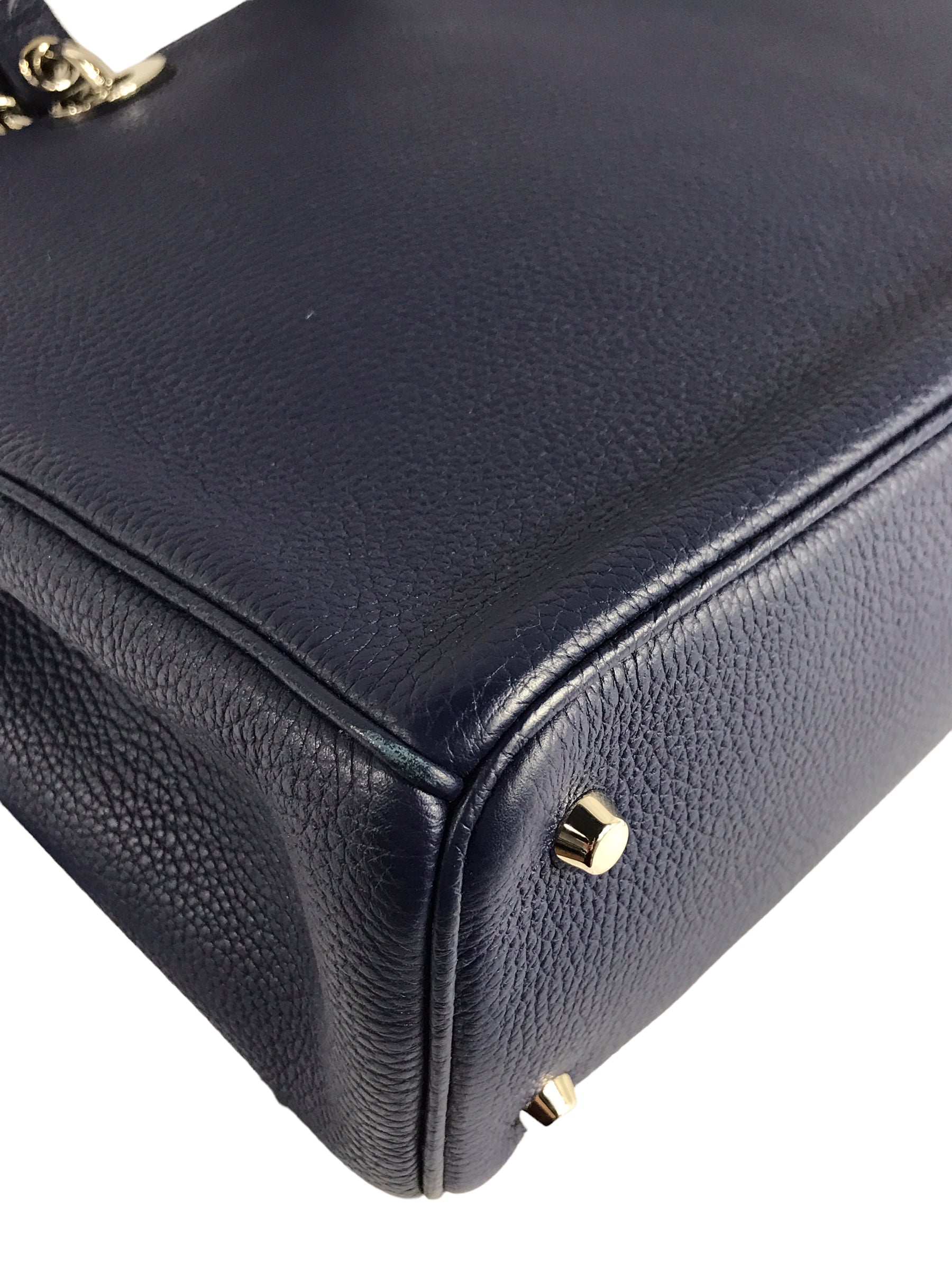 Cobalt Blue Grained Calfskin Large Diorissimo w/SHW