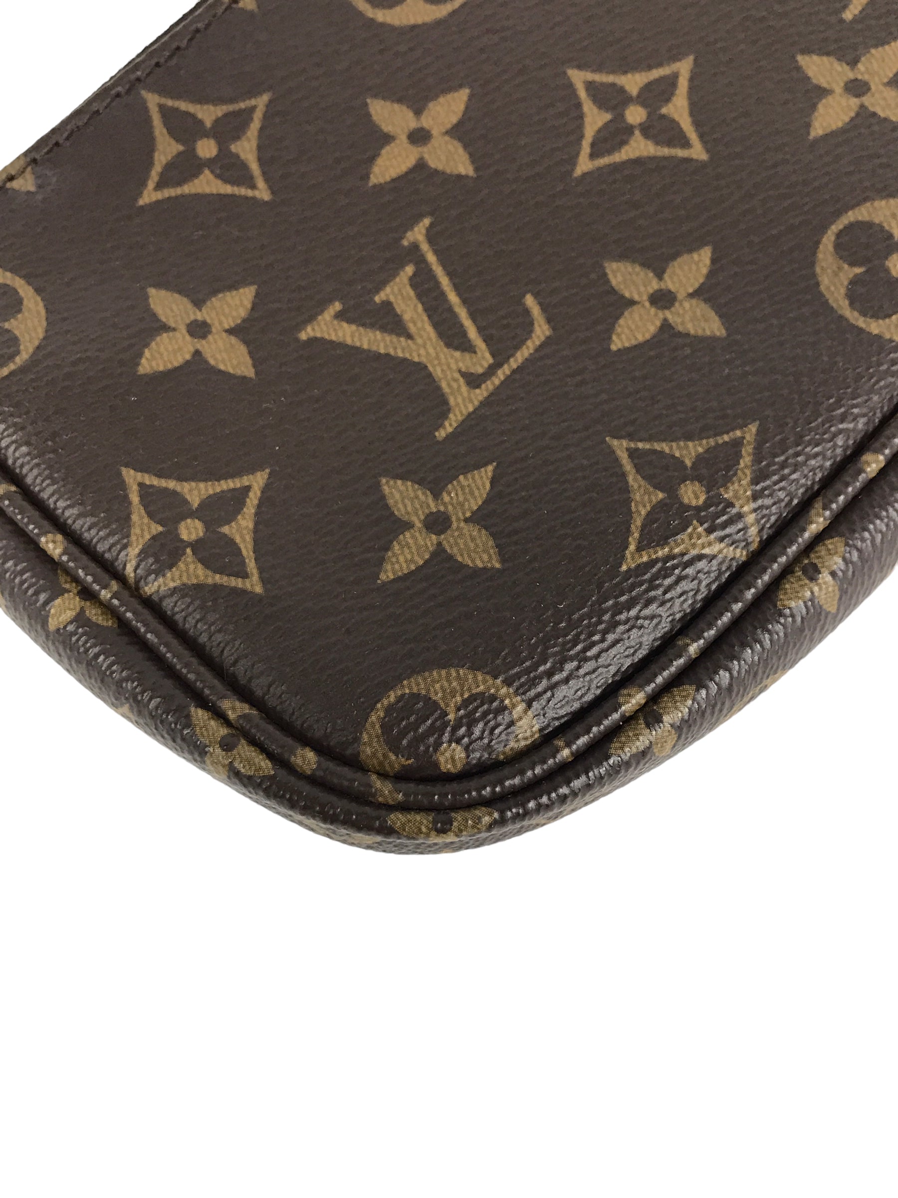 Monogram Coated Canvas Multi Pochette Khaki W/GHW
