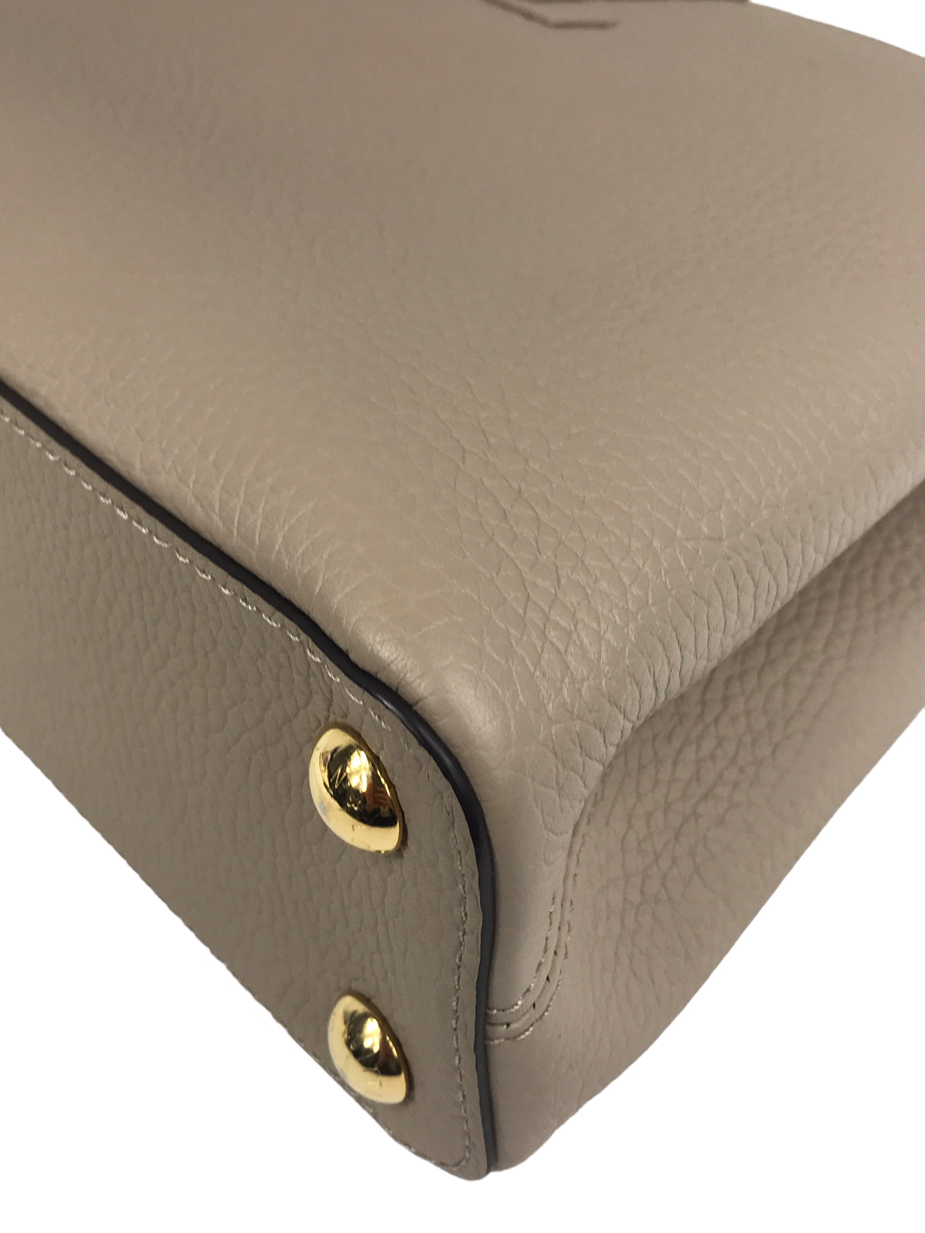 Light Beige Taurillon Capucines BB w/GHW