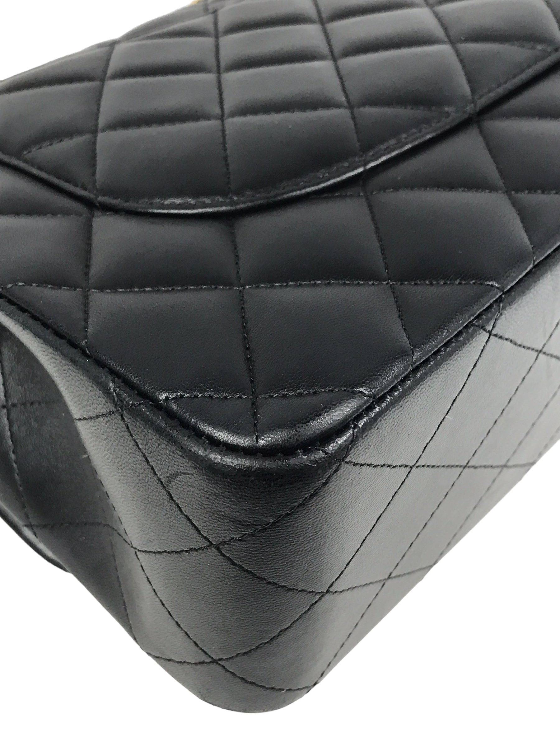 Black Quilted Lambskin Double Flap Jumbo Classics Flap w/GHW