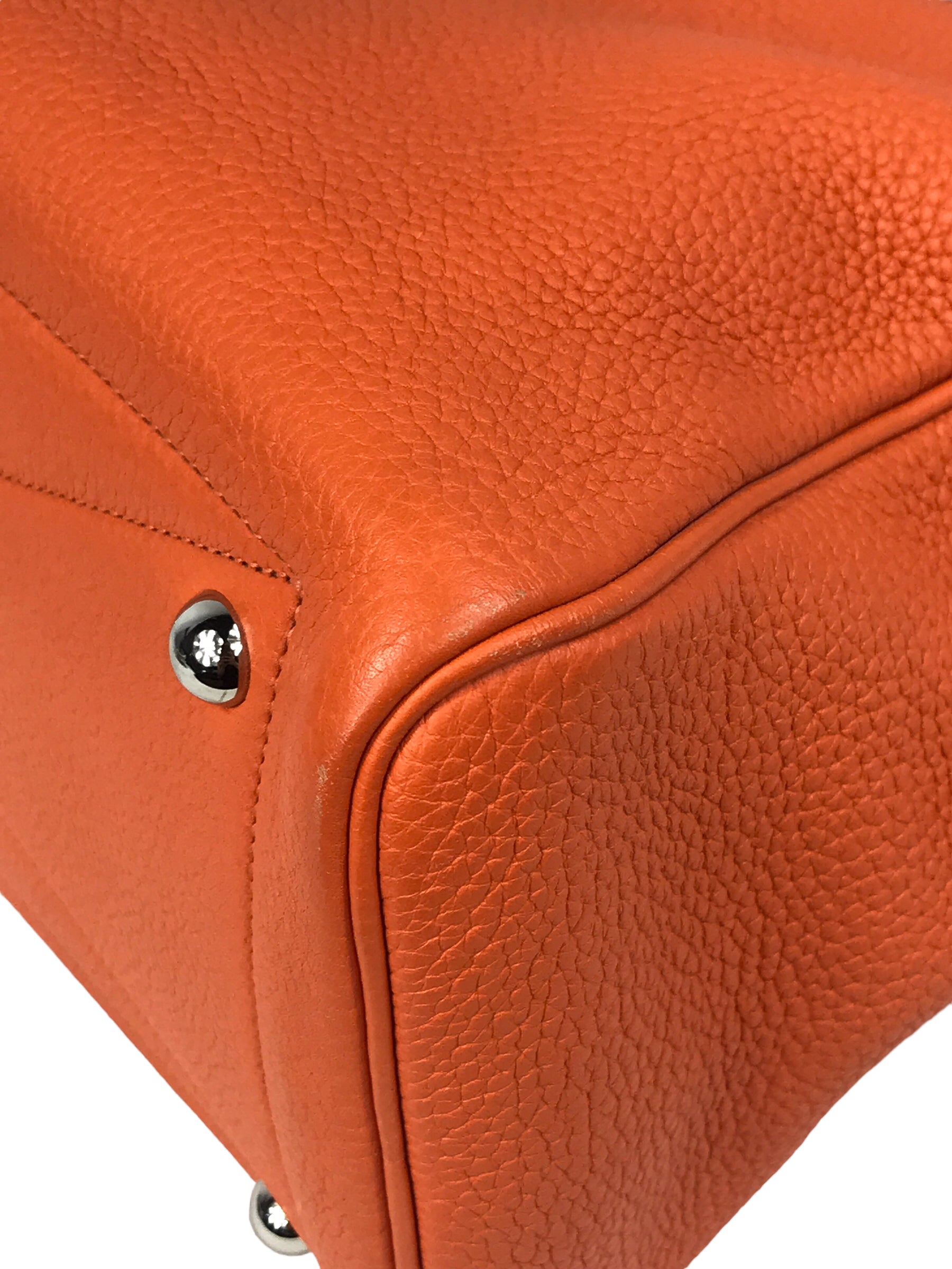 Orange Clemence Victoria Shoulder Bag W/PHW