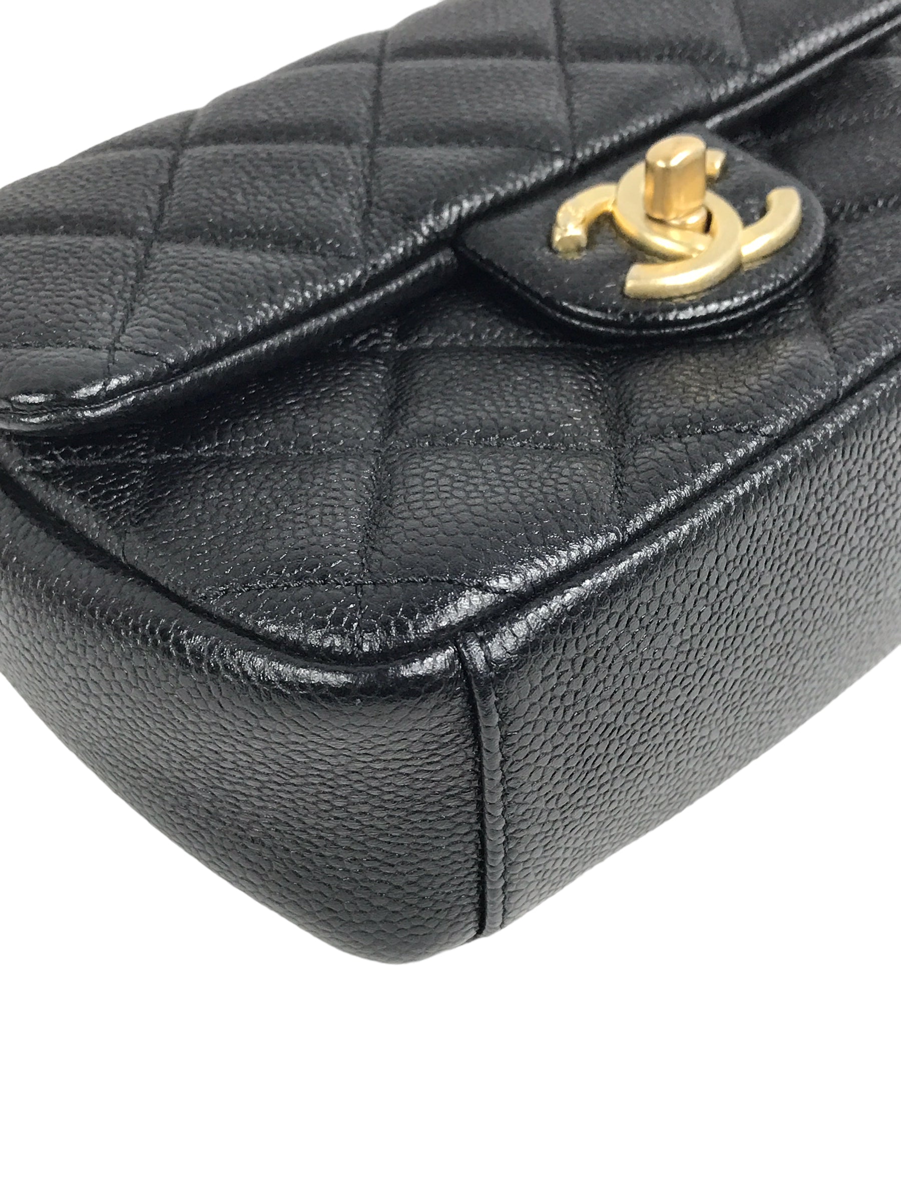 Black Caviar Quilted Mini Medallion Single Flap w/AGHW- ON LAYAWAY