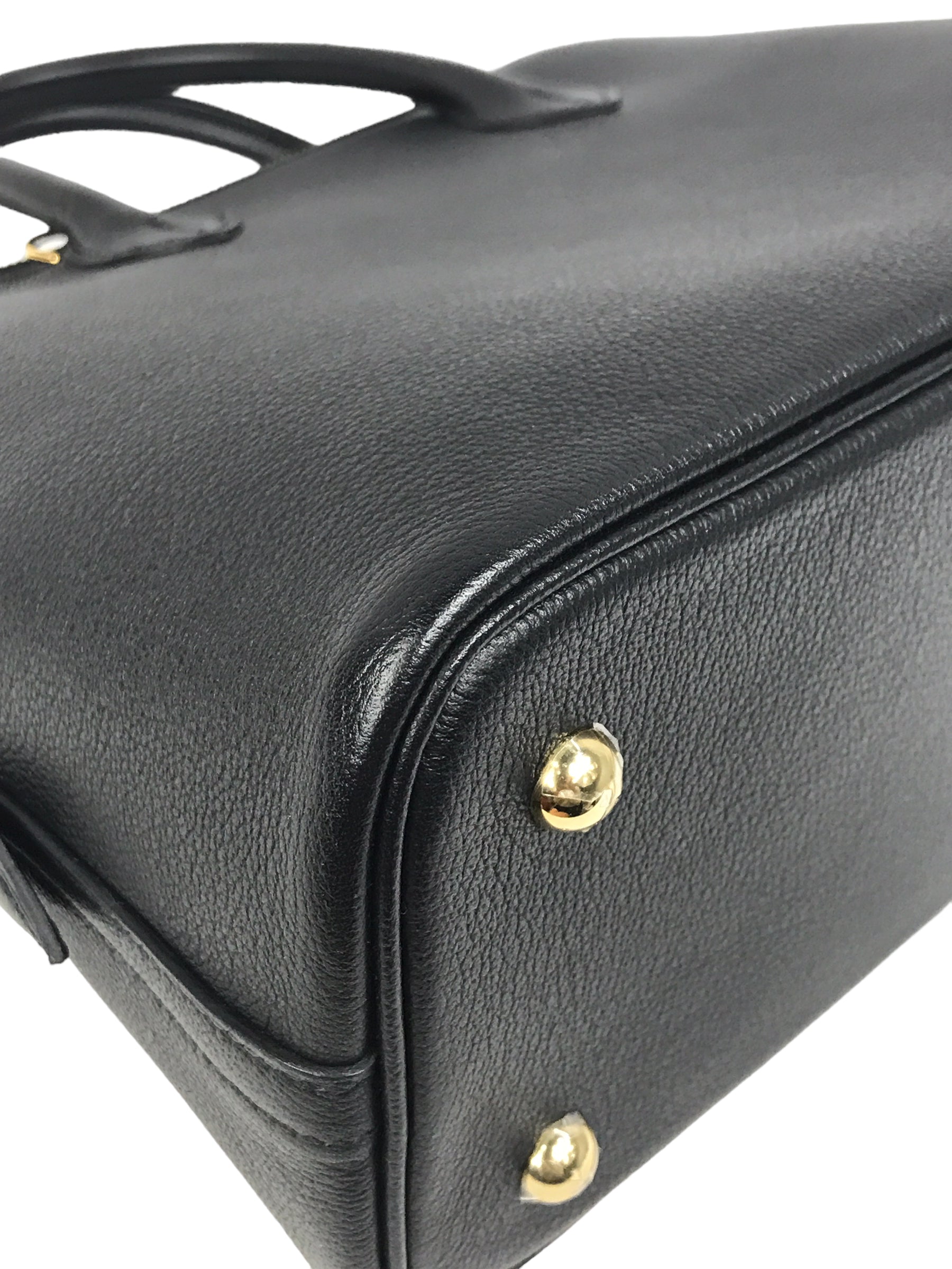 Black Novillo Leather Bolide 1923 30 Bag w/ GHW