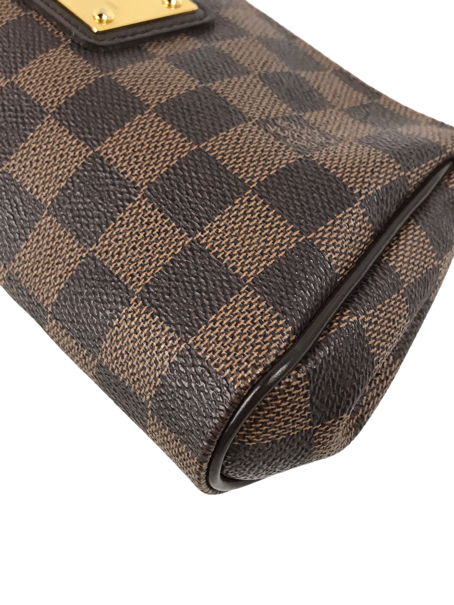 Monogram Damier Ebene Coated Canvas Eva Clutch w/GHW