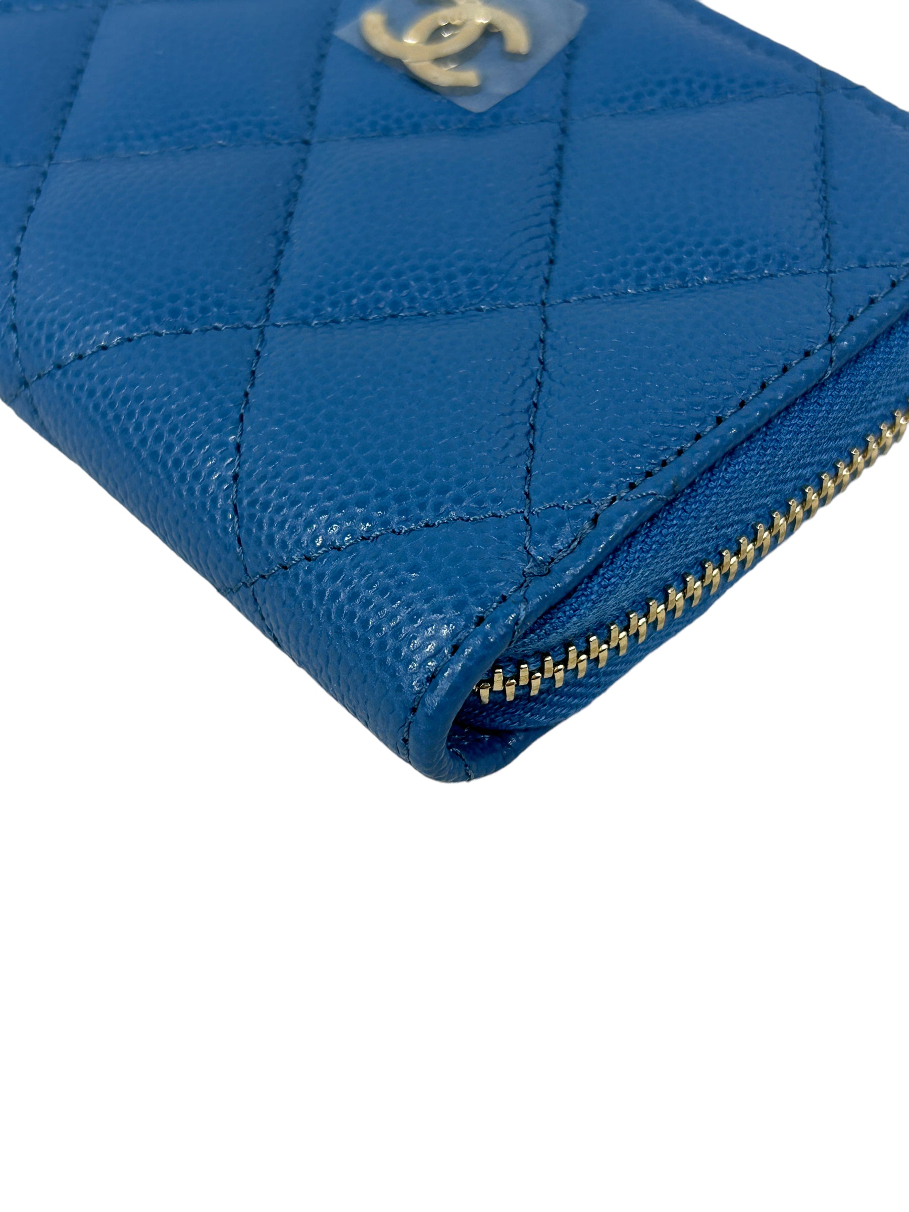 Blue Caviar Quilted Card Coin Pouch w/GHW