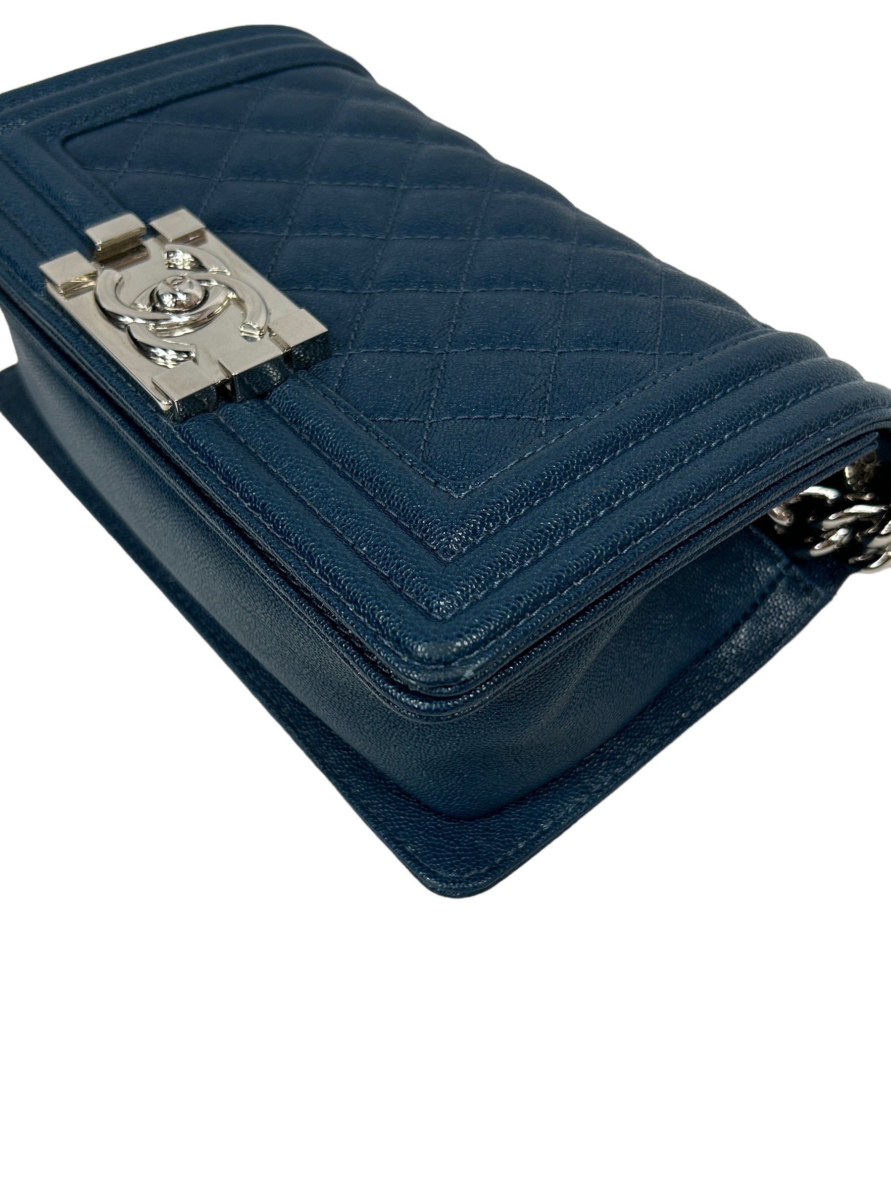 Blue Caviar Quilted Small Boy Bag w/SHW