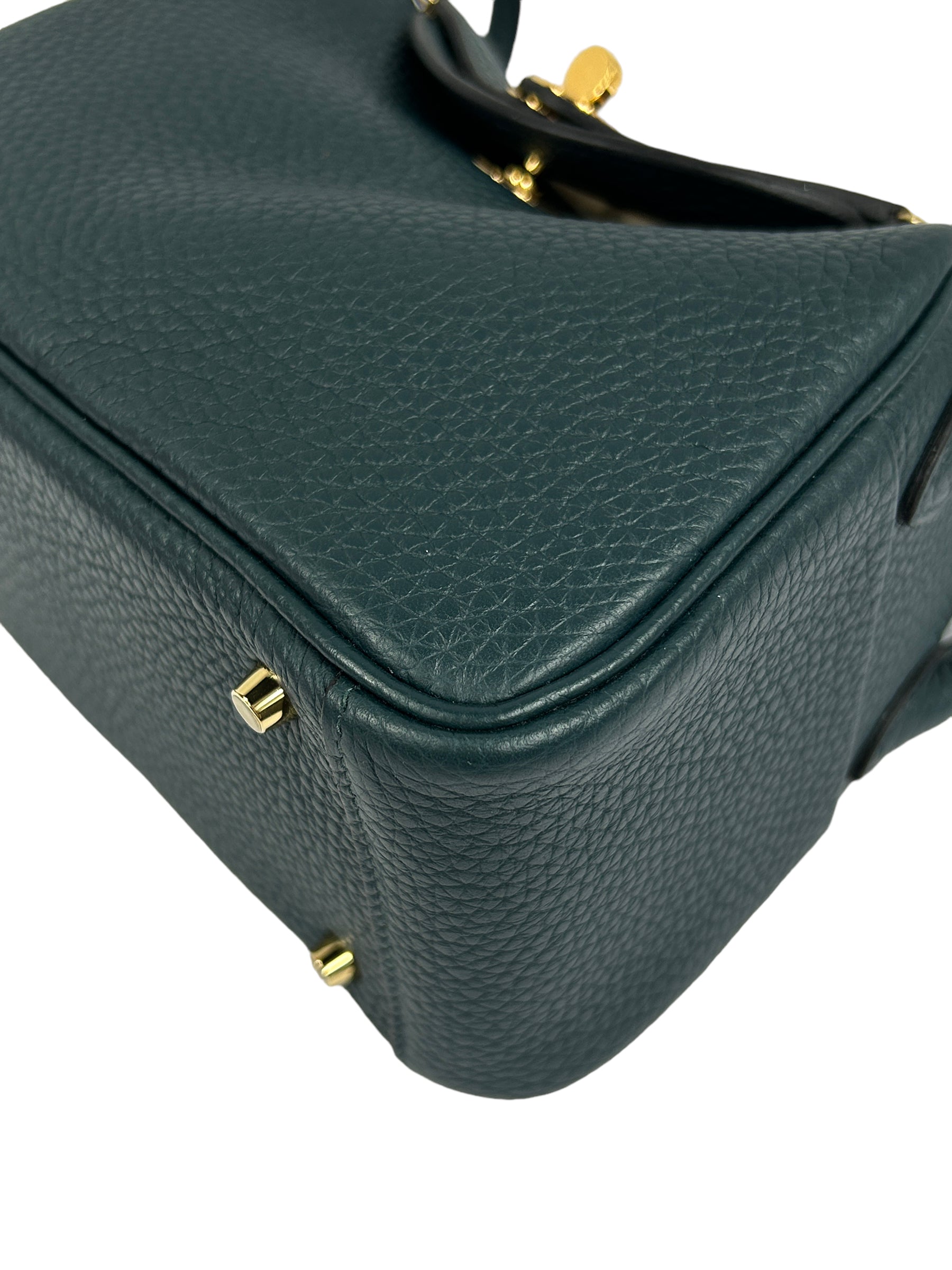 Vert Cypress Clemence leather Mini Lindy w/GHW