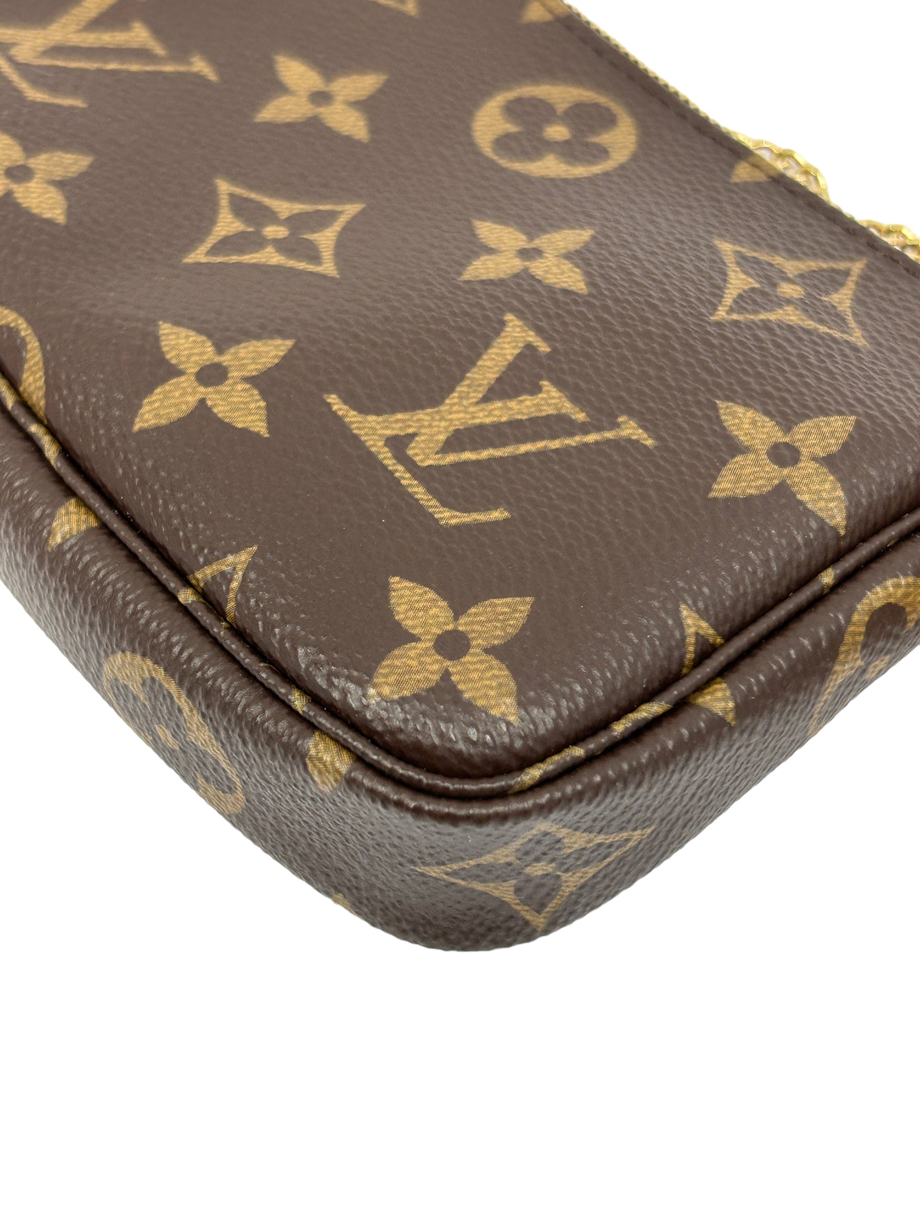 Monogram Coated Canvas Mini Pochette Accessories w/GHW