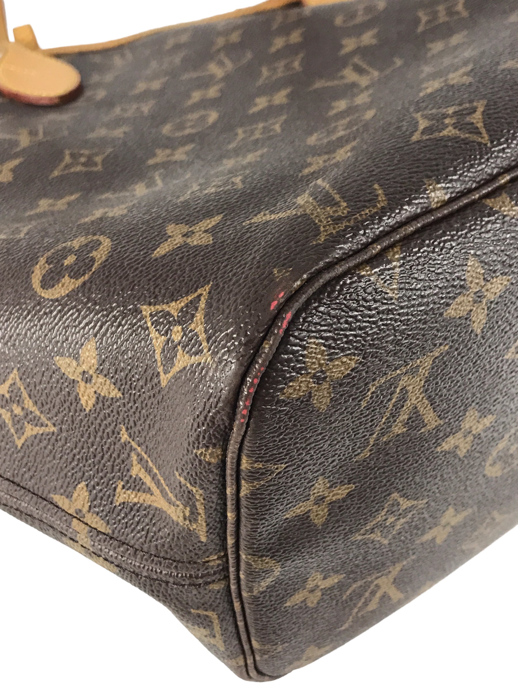 Monogram Neverfull MM Tote Bag w/GHW