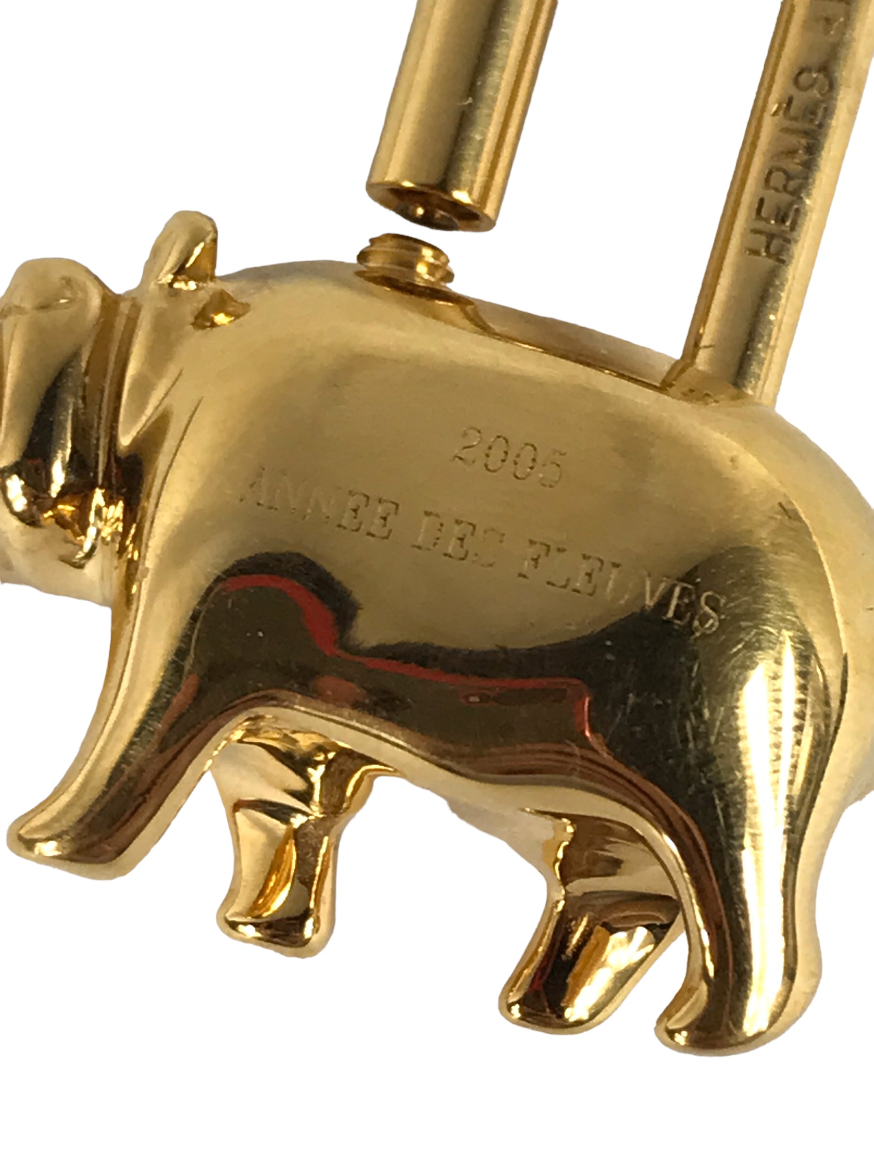 Hippopotamus 2005 Bag Charm in GHW