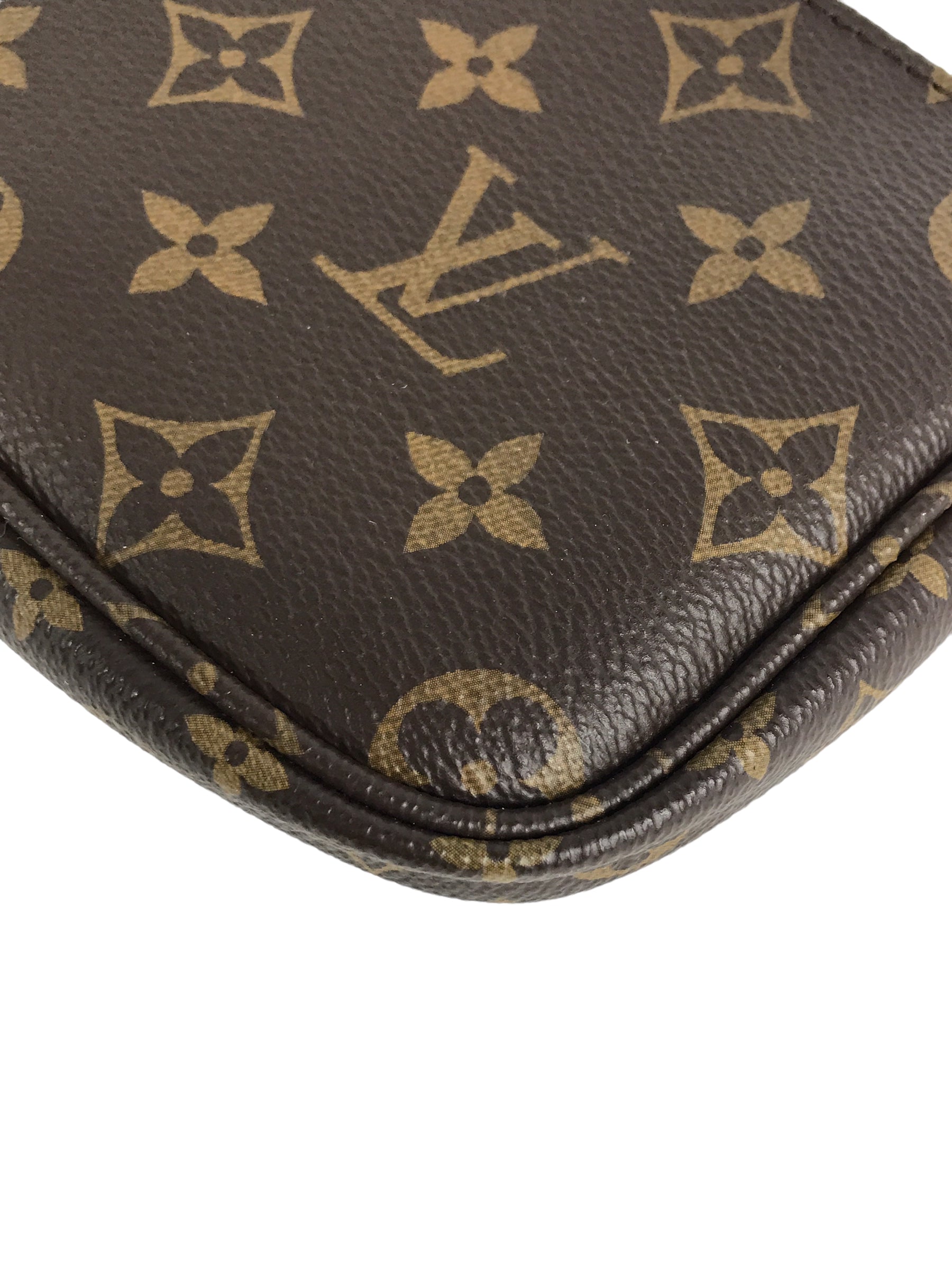 Monogram Coated Canvas Multi Pochette Khaki W/GHW