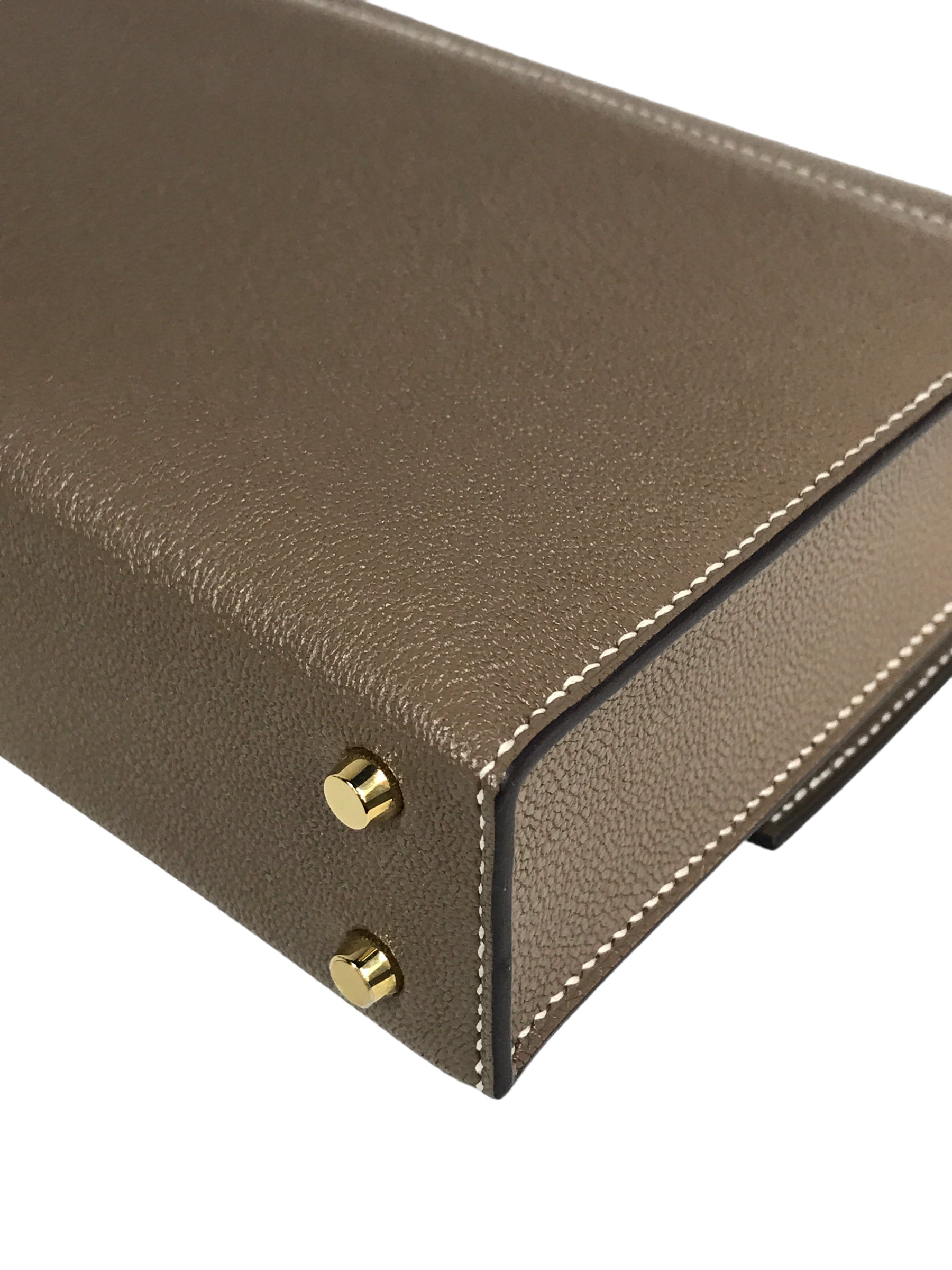 Etoupe Chevre Myssore Verrou Chain Mini Bag W/GHW - Haute Classics