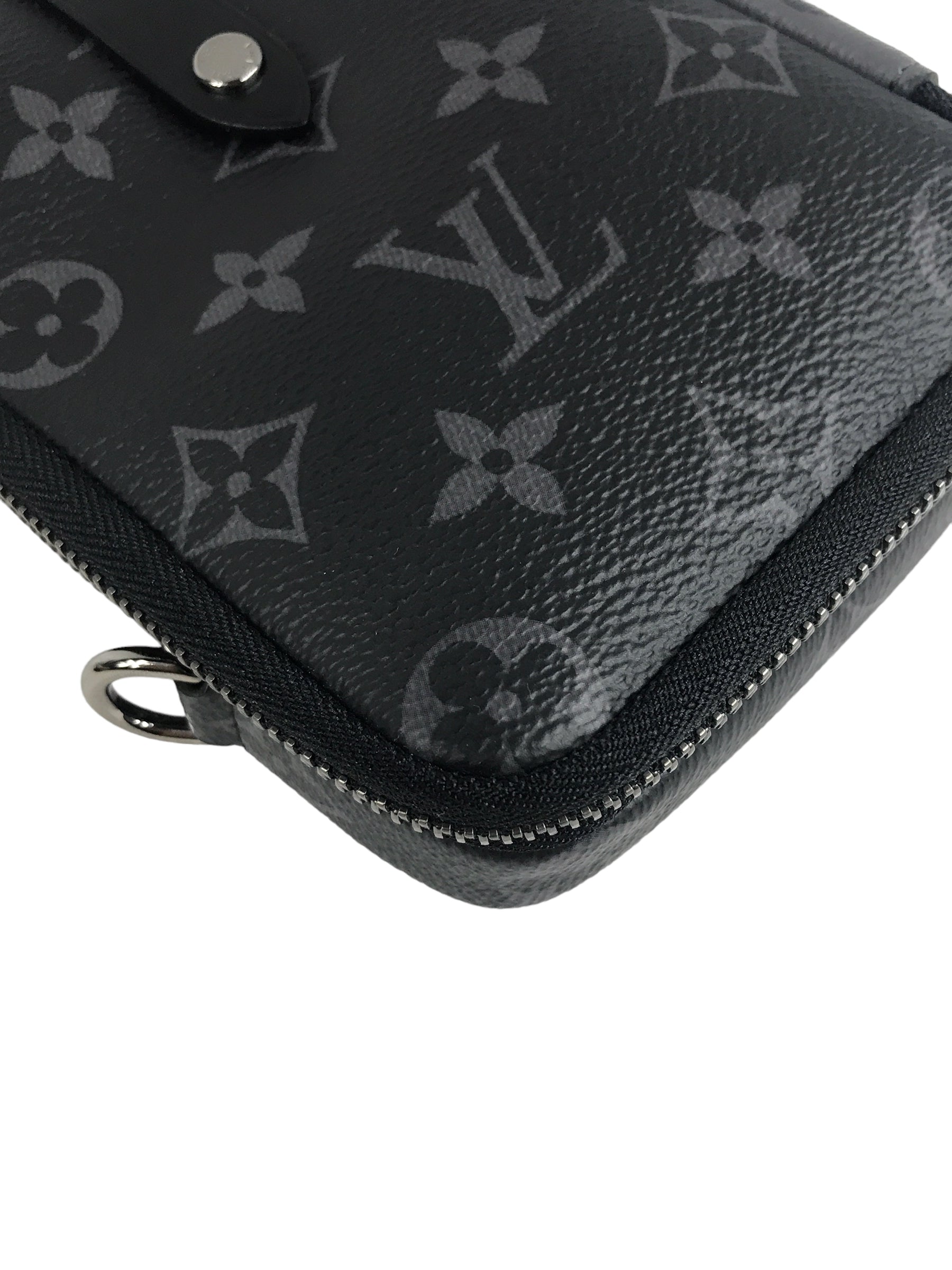 Monogram Eclipse Reverse Double Phone Pouch W/DSHW