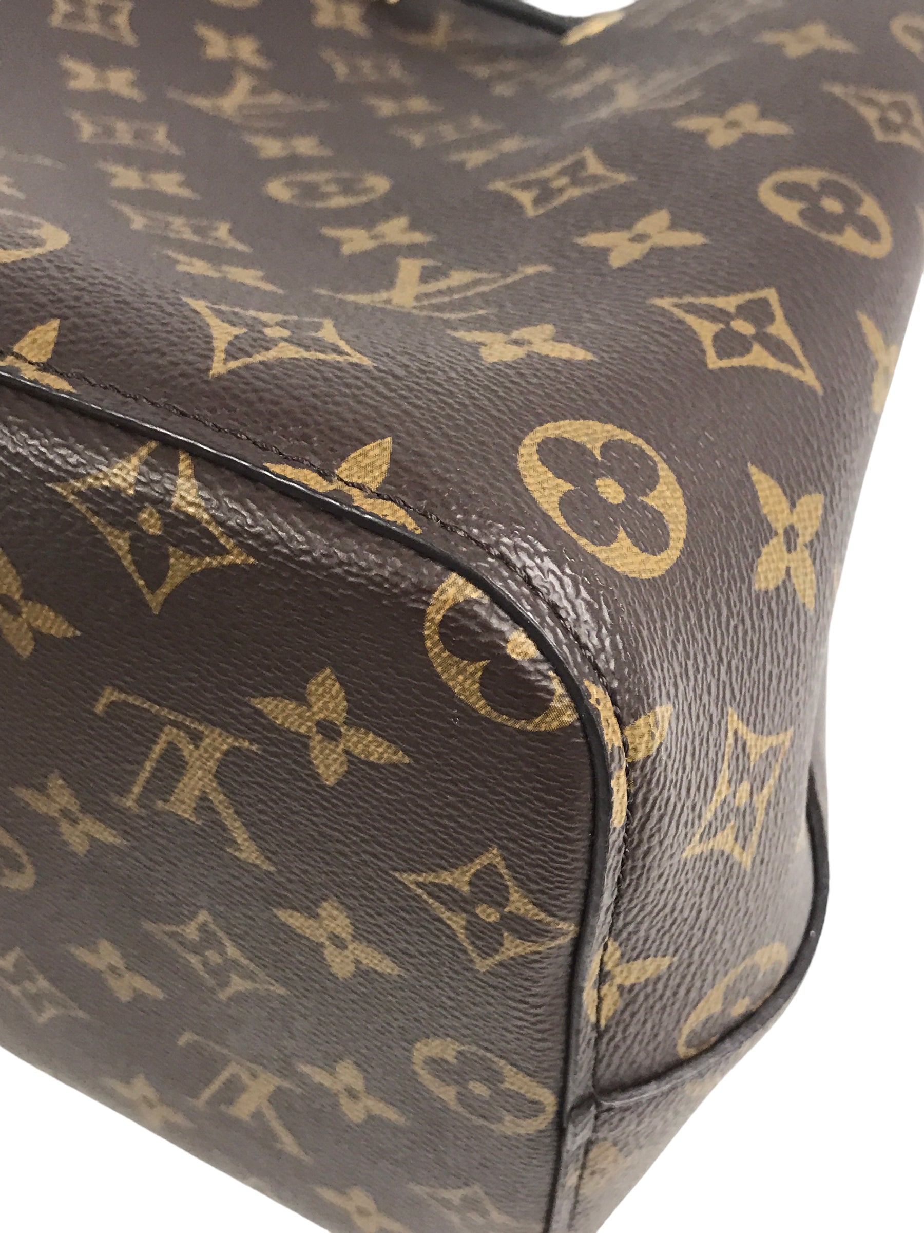 Monogram Coated Canvas Noir NeoNoe MM Bucket Bag w/GHW
