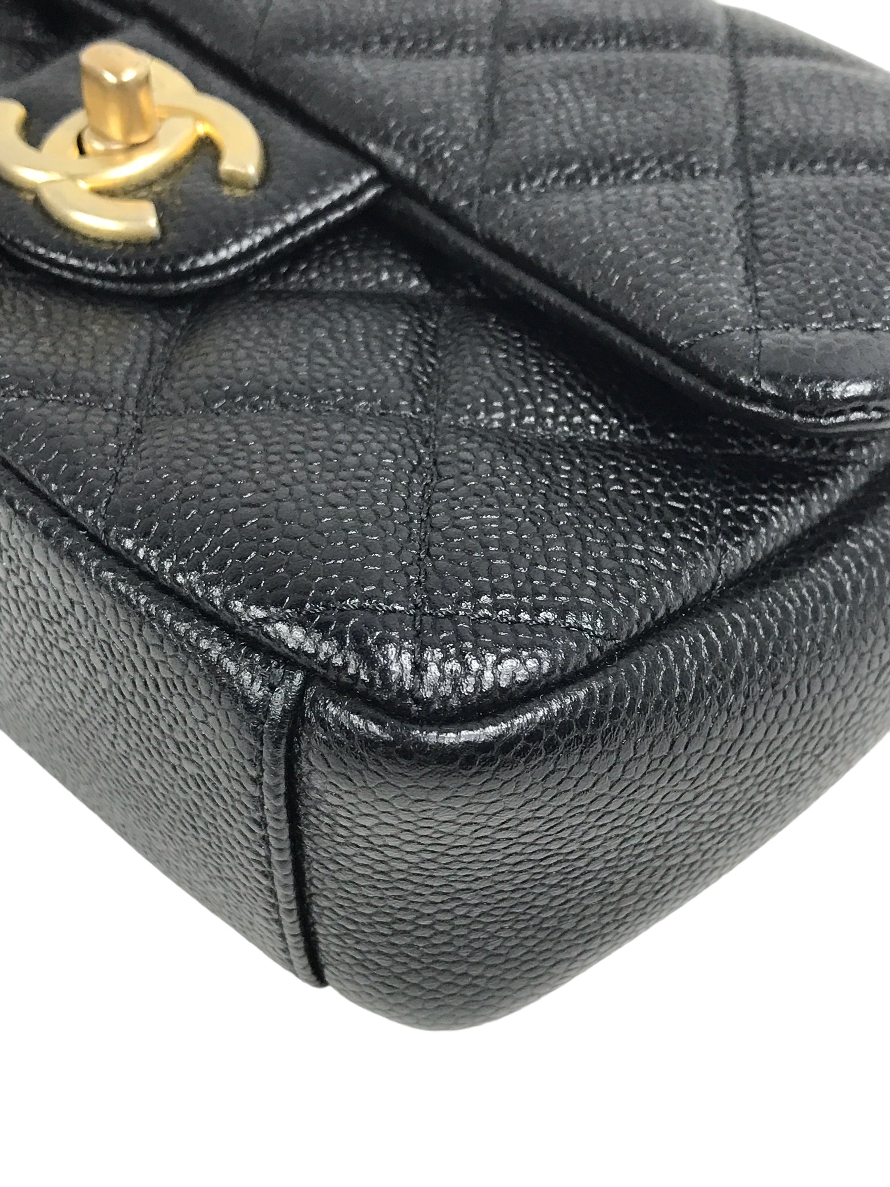 Black Caviar Quilted Mini Medallion Single Flap w/AGHW- ON LAYAWAY