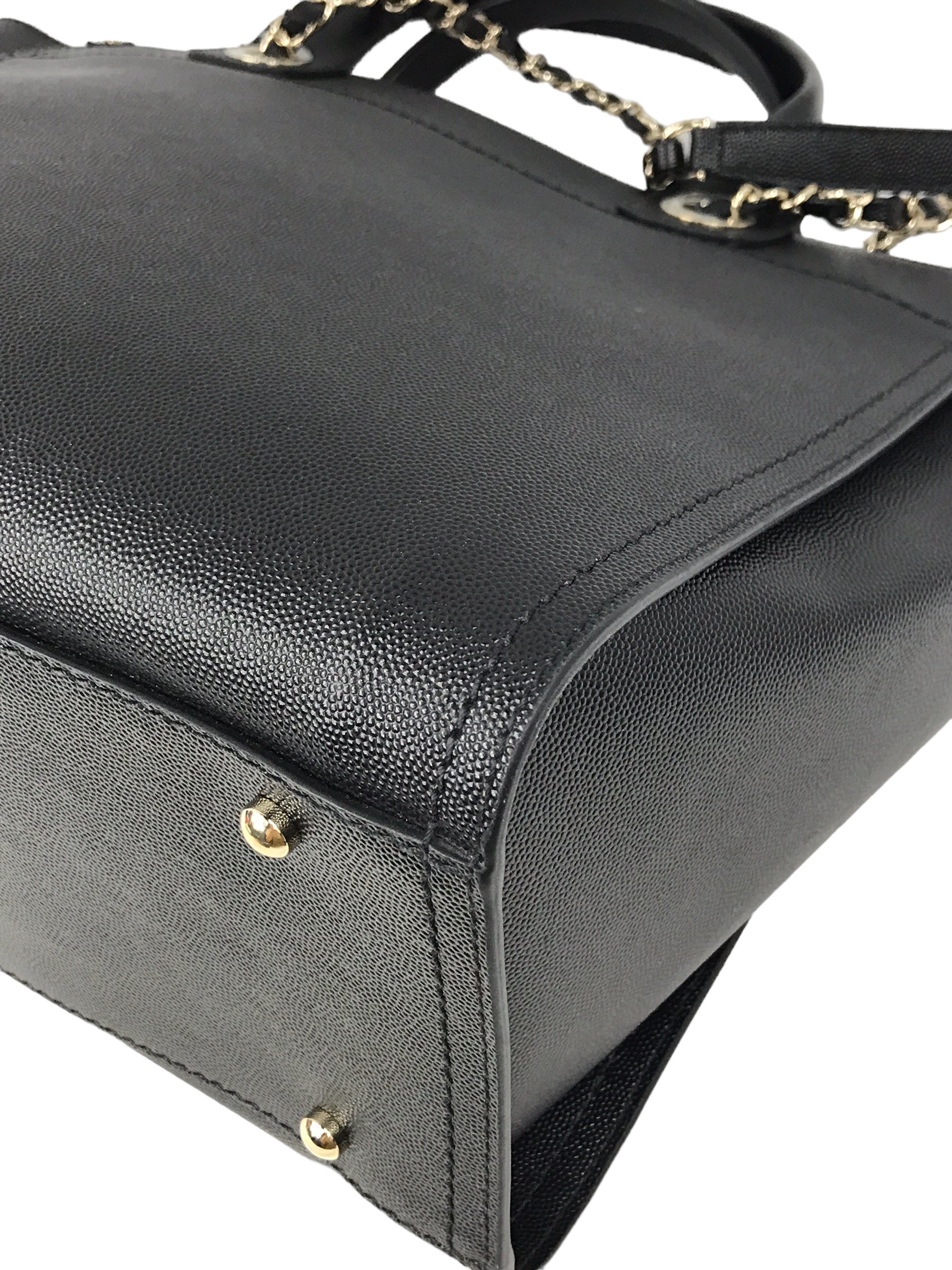 Black Caviar Leather Small Studded Deauville W/LGHW-ON LAYAWAY