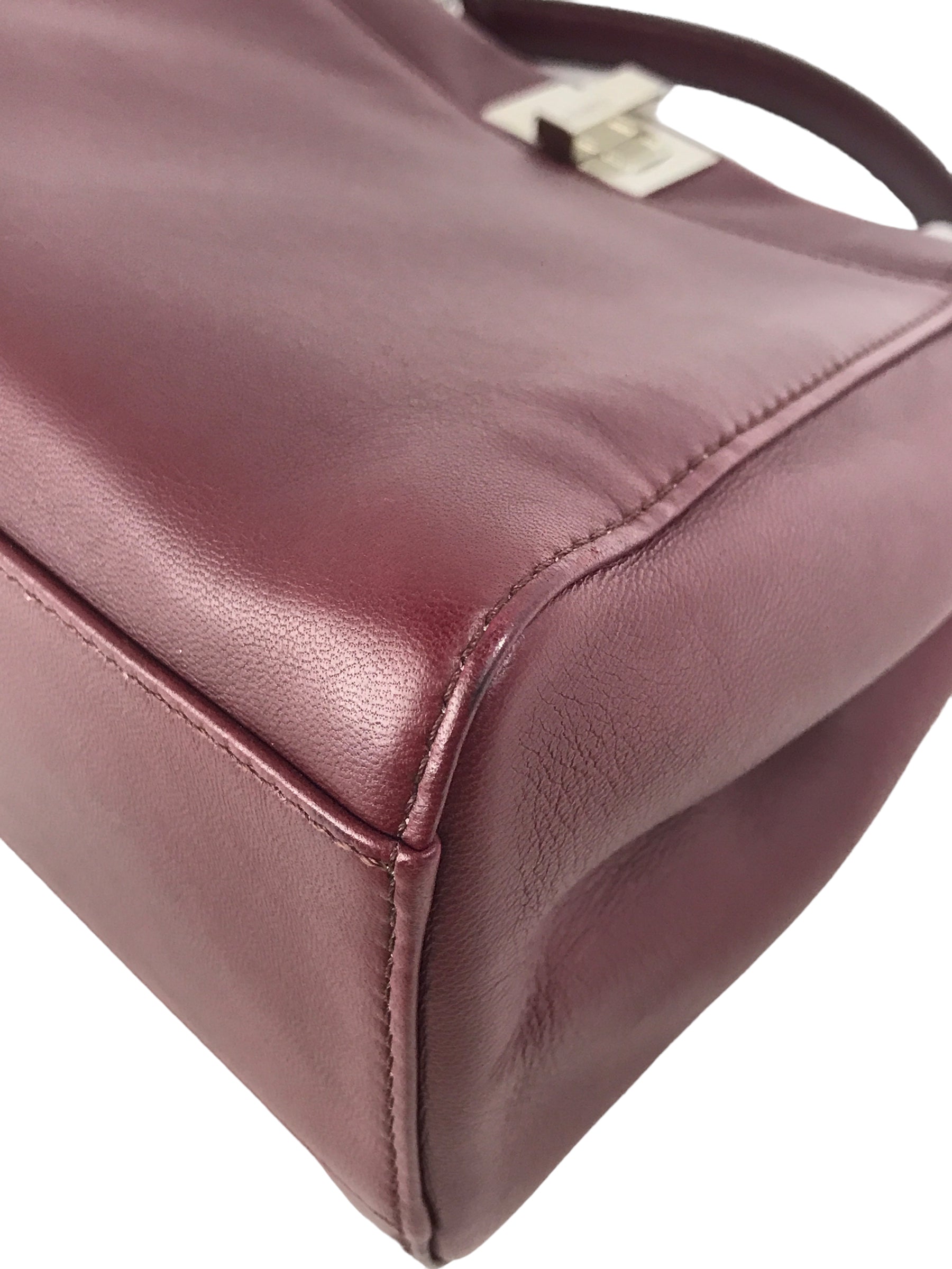 Burgundy Mini Peekaboo w/ removable monogram coated canvas peekaboo defender case w/SHW