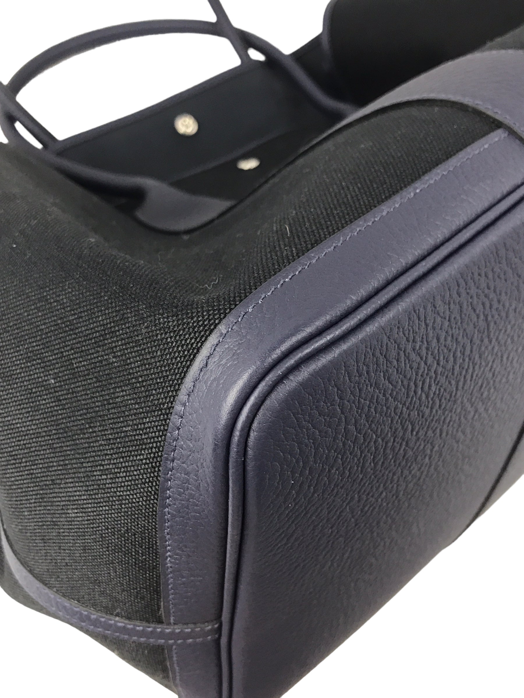 Black Toile Militaire and Navy Negonda Leather Garden Party 49 Tote w/PHW